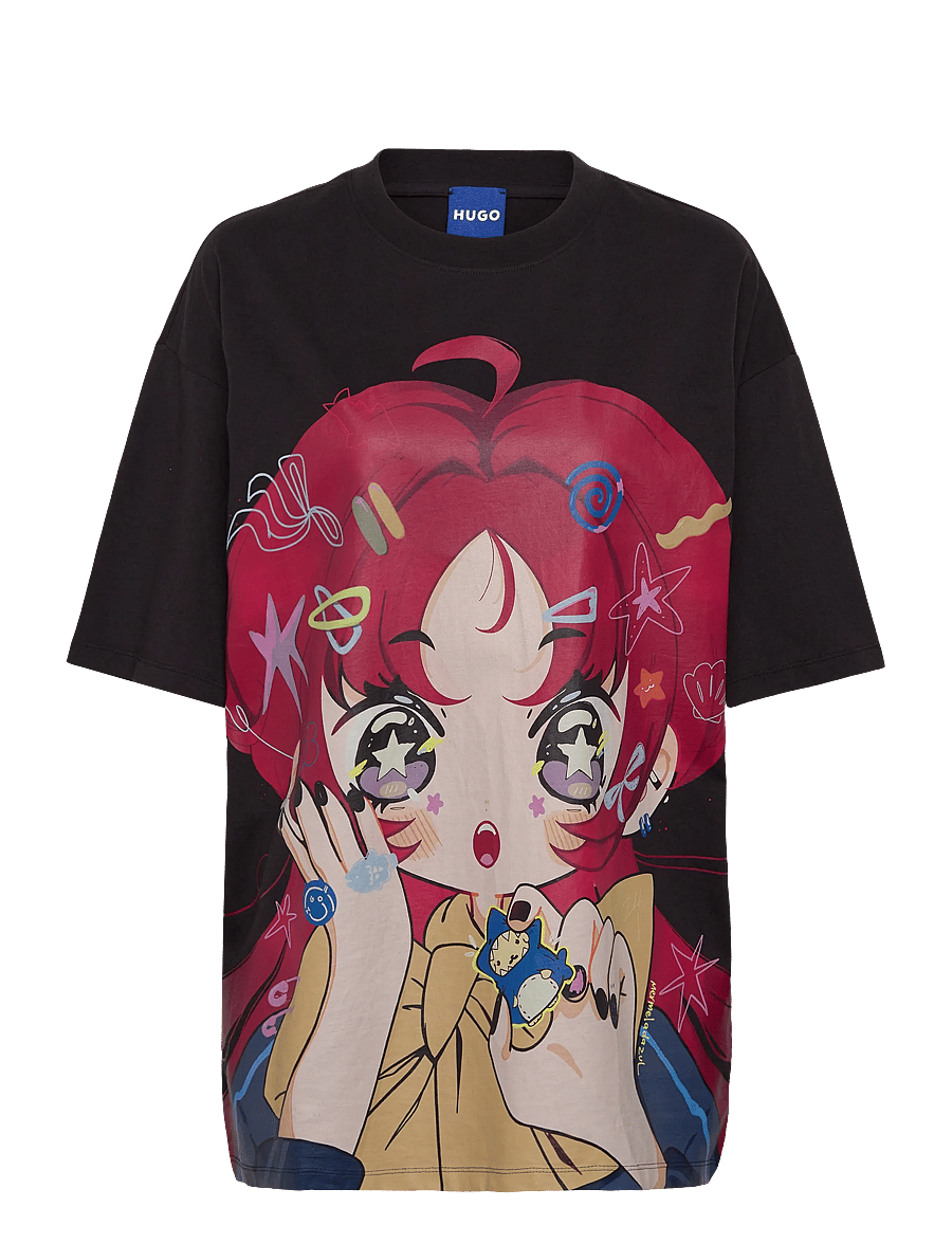 HUGO BLUE - Oversized Tee_B_4 - t-särgid - black - 0