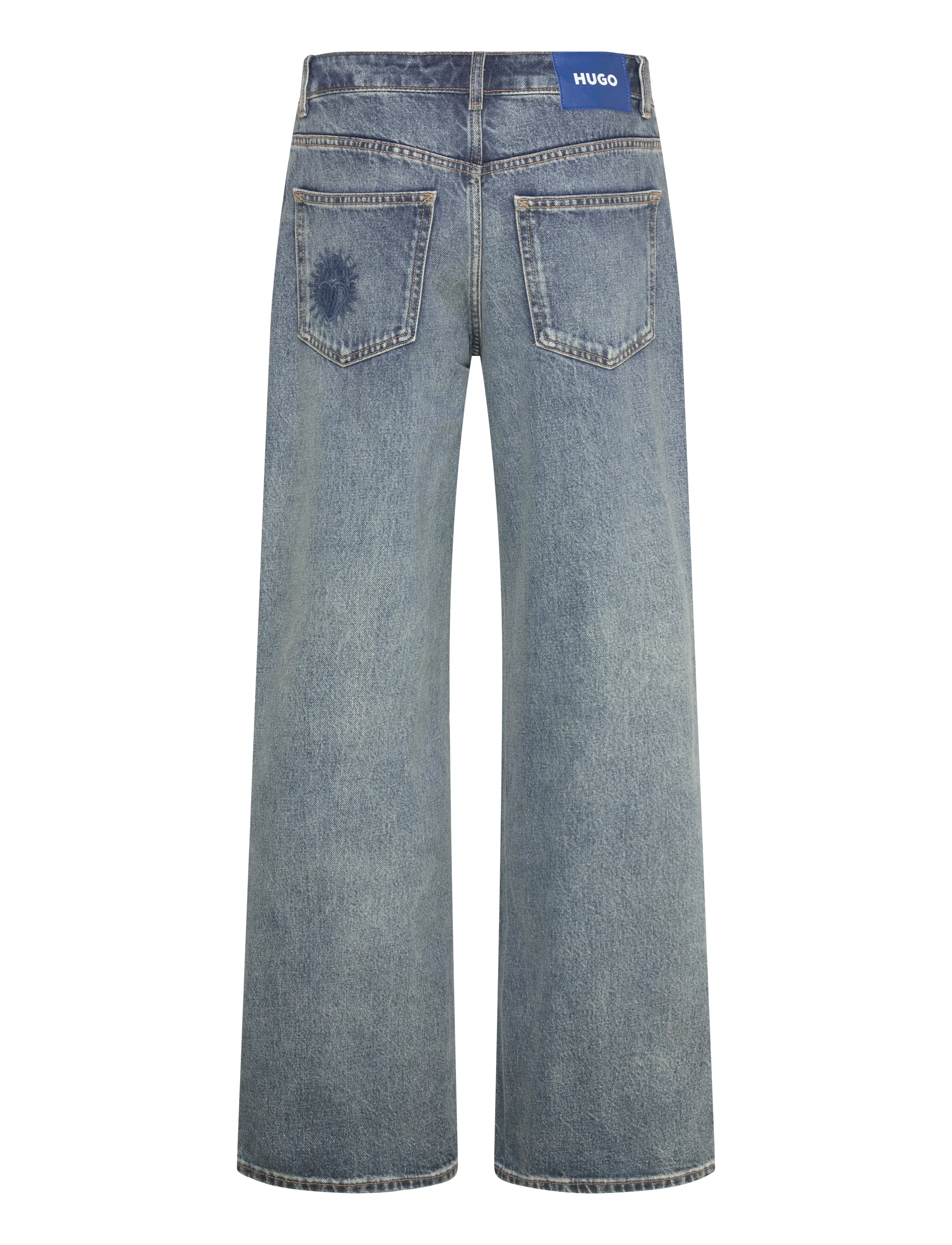 HUGO BLUE - Gamala_B - hosen mit weitem bein - medium blue - 1