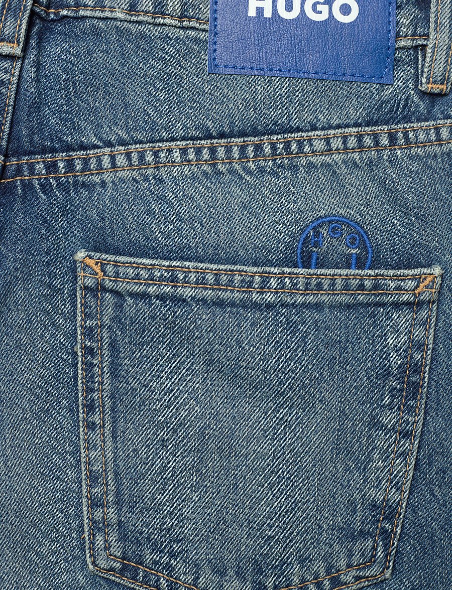 HUGO BLUE - Leni_B - hosen mit weitem bein - medium blue - 4