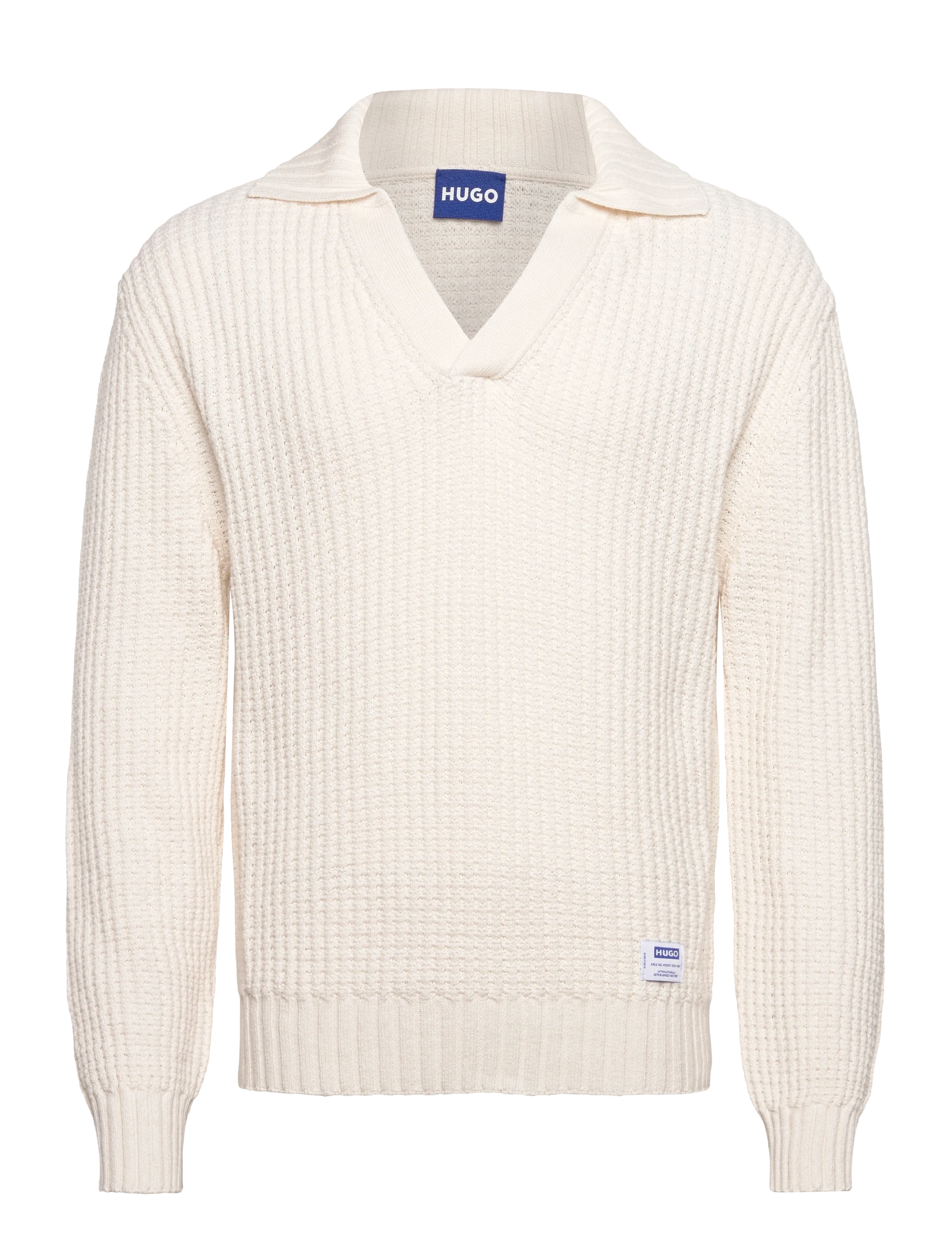 HUGO BLUE Spiro - Knitted V-necks - OPEN WHITE / cream