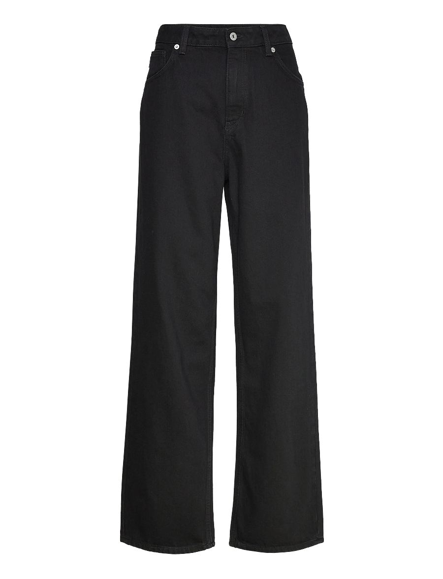 HUGO BLUE - Leni_B - hosen mit weitem bein - black - 0