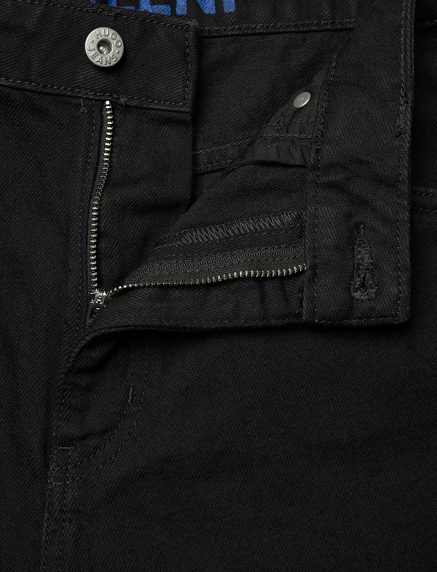 HUGO BLUE - Leni_B - hosen mit weitem bein - black - 3