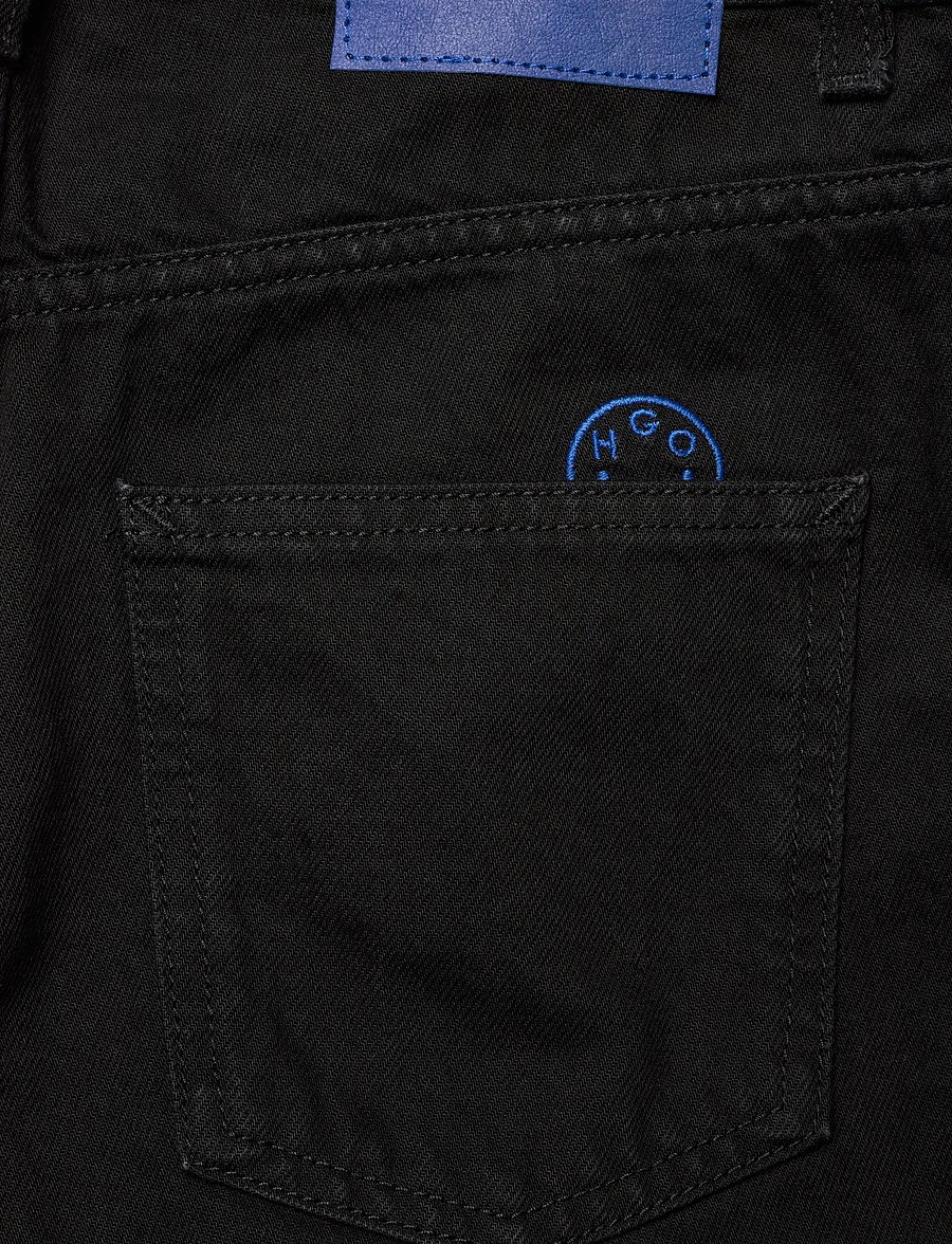 HUGO BLUE - Leni_B - hosen mit weitem bein - black - 4