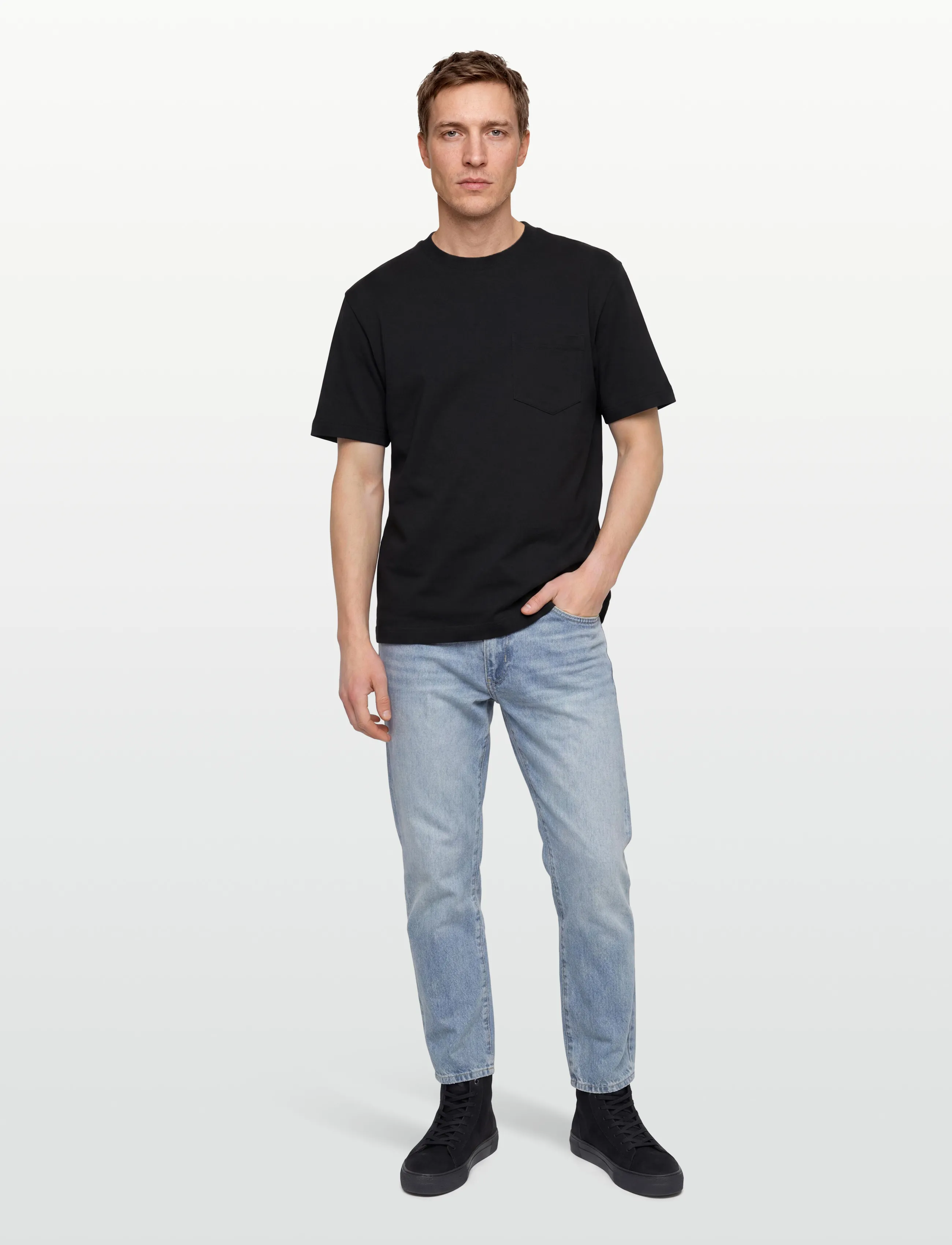 HUGO BLUE Nestite, XL, Black, T-Shirts > Kortærmede, Herre