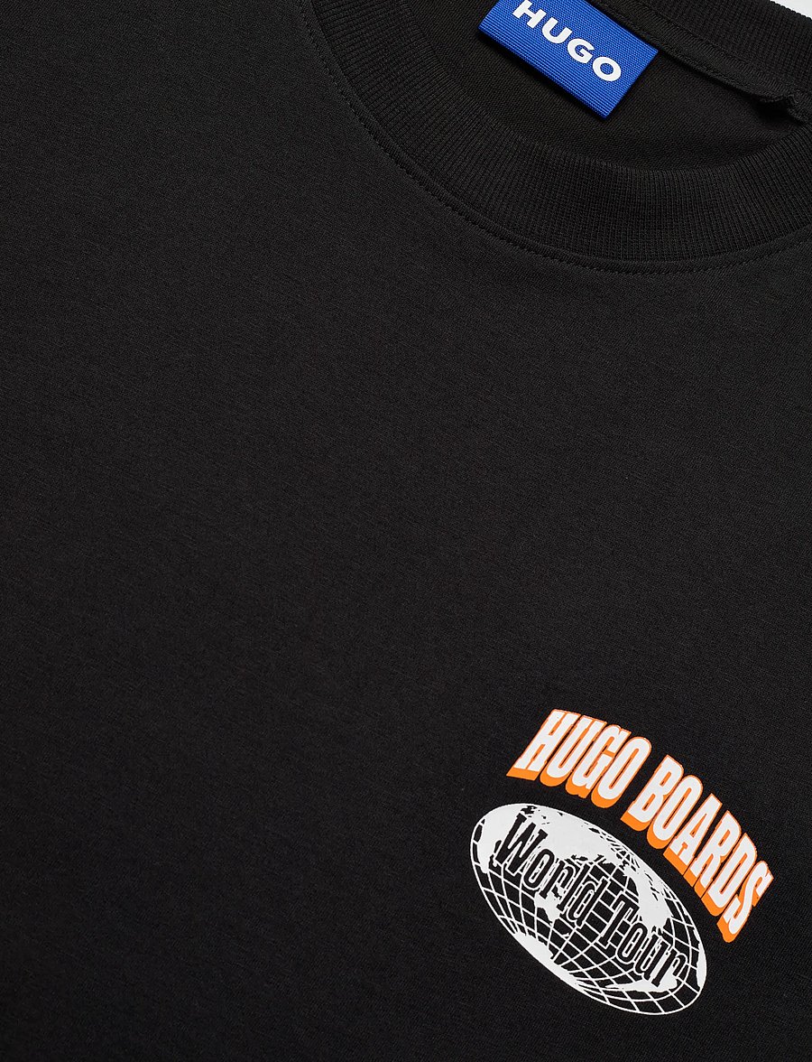 HUGO BLUE - Nartupix - short-sleeved t-shirts - black - 2