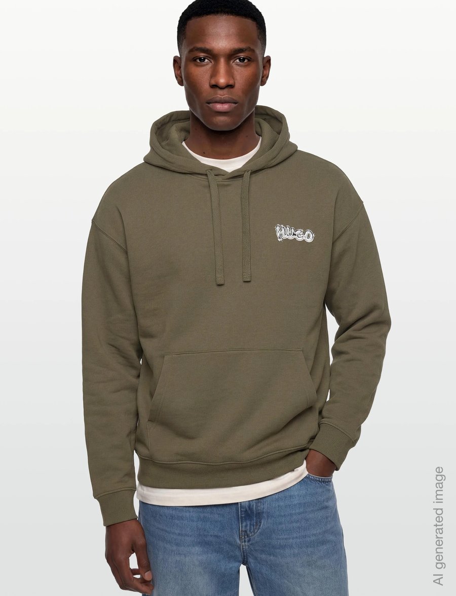 HUGO BLUE - Nyrohood - kapuutsiga pusad - open green - 3