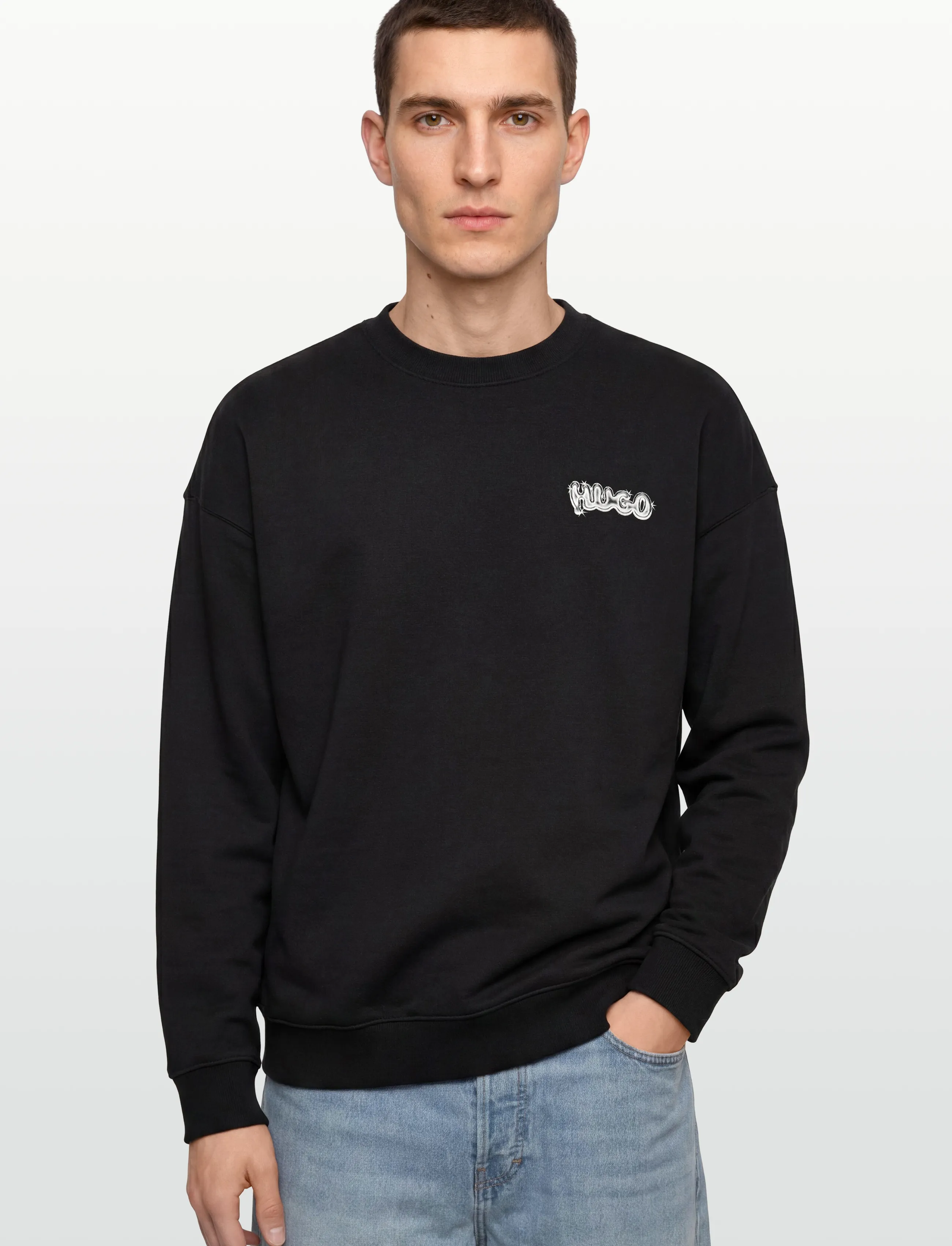 HUGO BLUE - Nyrocrew - sweatshirts - black - 3
