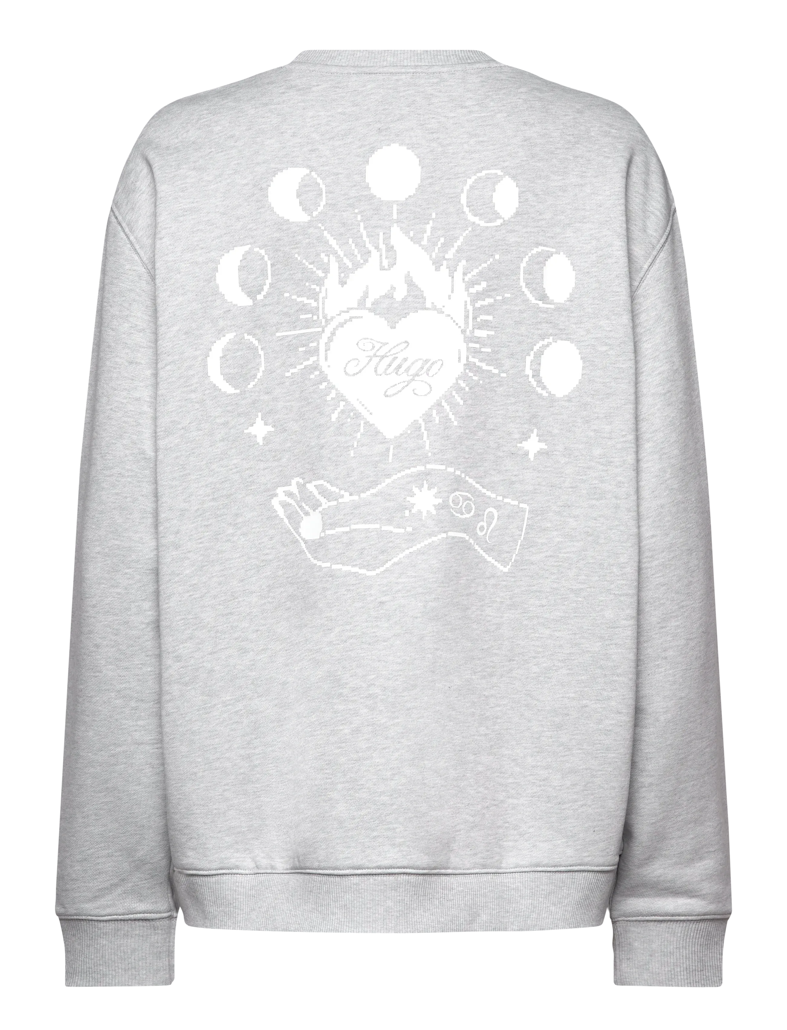 HUGO BLUE - Oversized Crew_B_4 - bluzy & bluzy z kapturem - open grey - 1