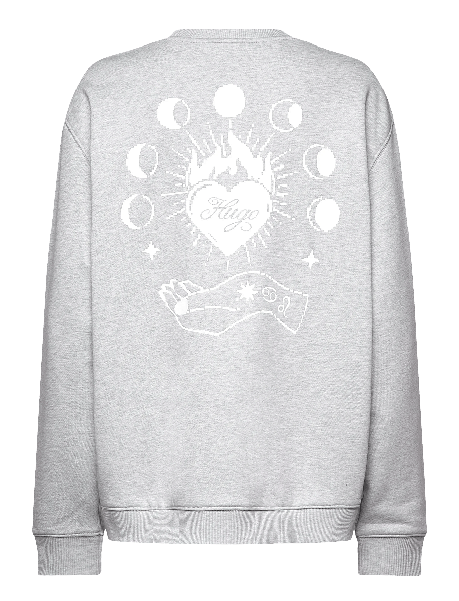 HUGO BLUE - Oversized Crew_B_4 - vardagsstil - open grey - 1