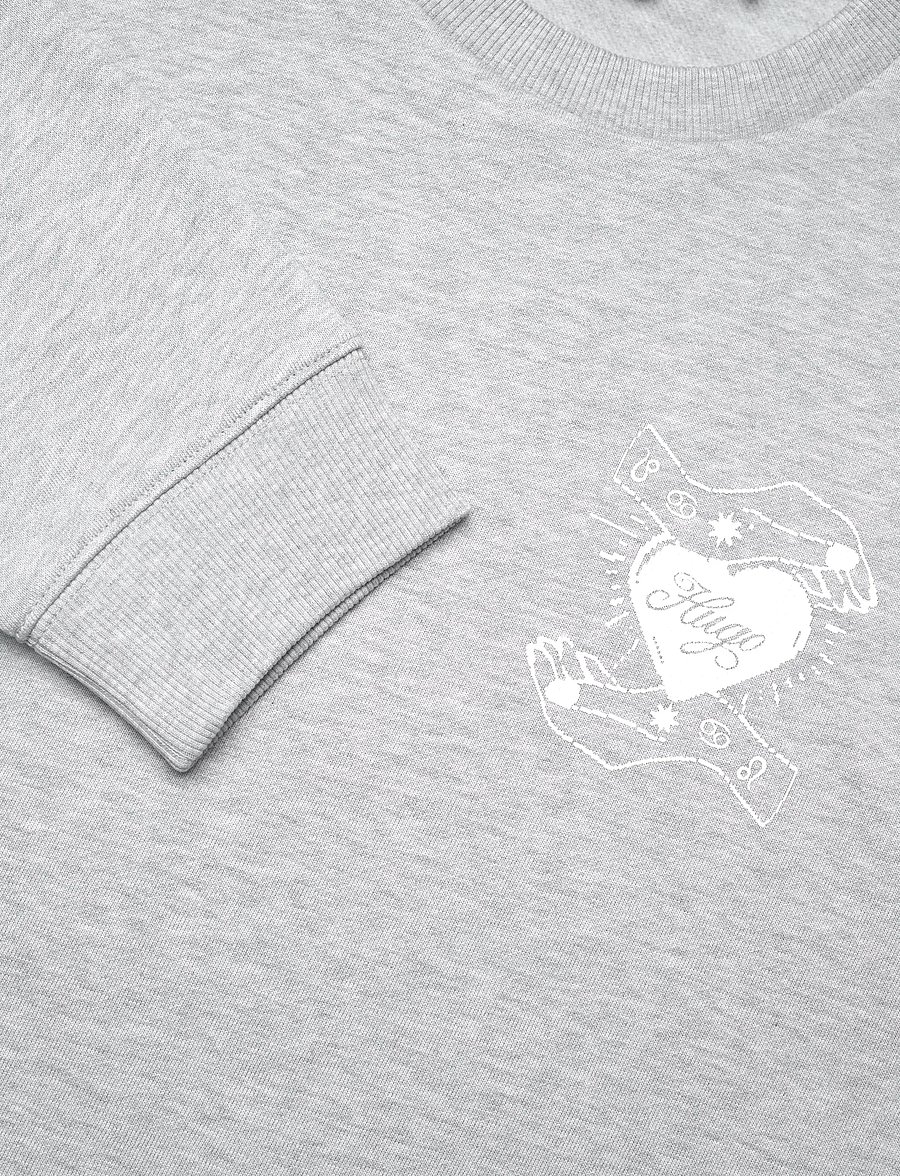HUGO BLUE - Oversized Crew_B_4 - vardagsstil - open grey - 2