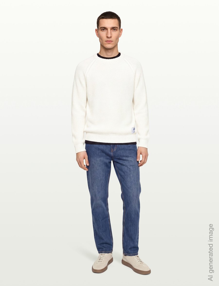 HUGO BLUE - Sonnee - rundhals - open white - 0