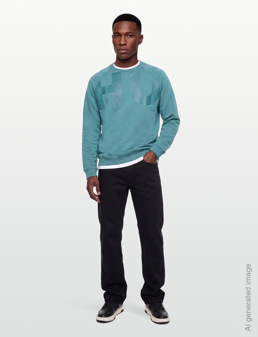 HUGO BLUE - Nalfcrew - sweatshirts - turquoise/aqua - 0