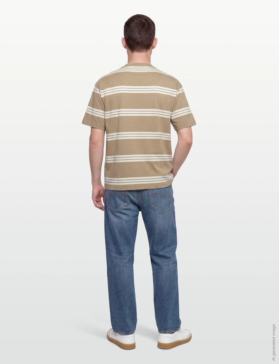 HUGO BLUE - Nolisto - kurzärmelige t-shirts - medium beige - 4