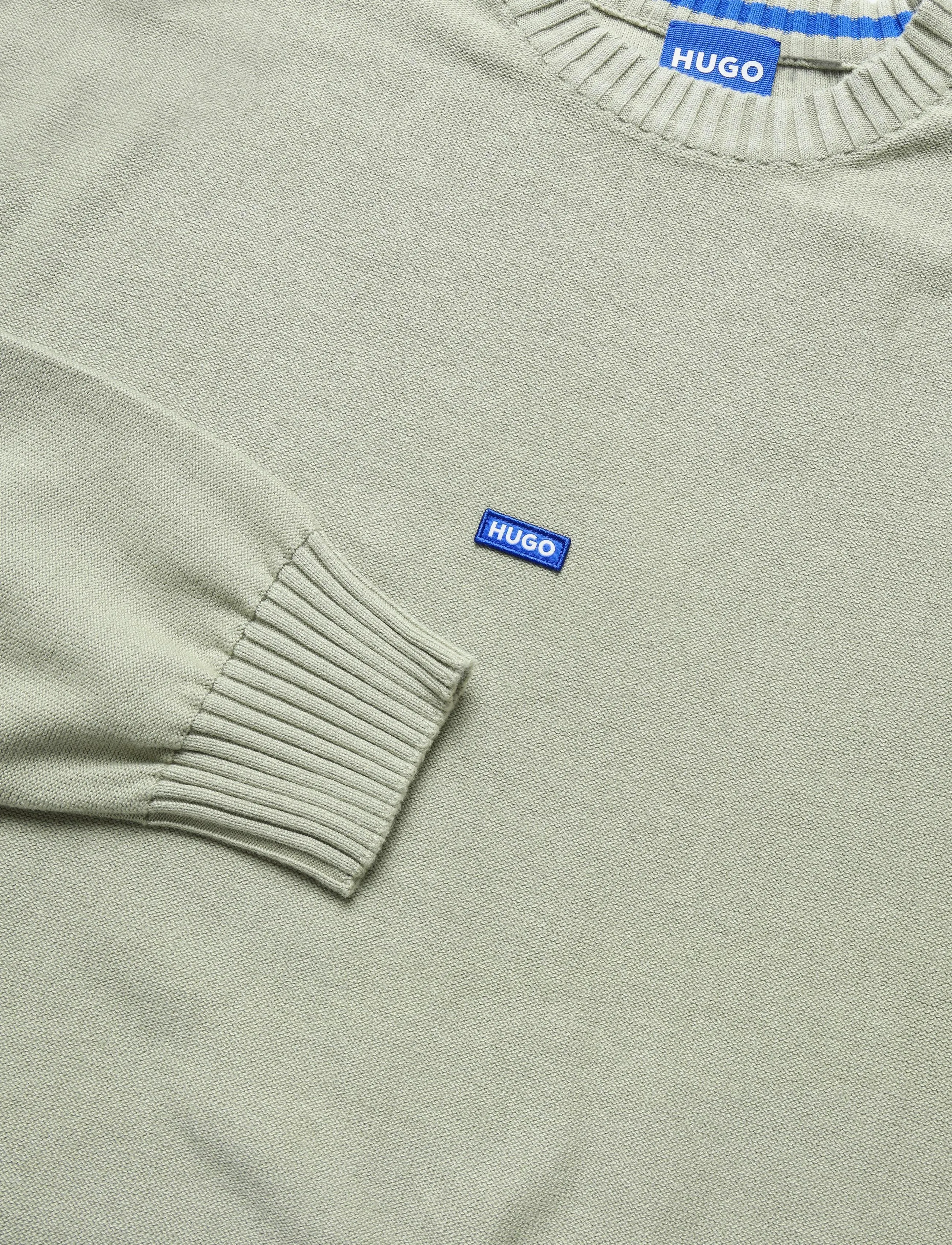 HUGO BLUE - San Casey-C1 - rundhals - beige overflow - 2