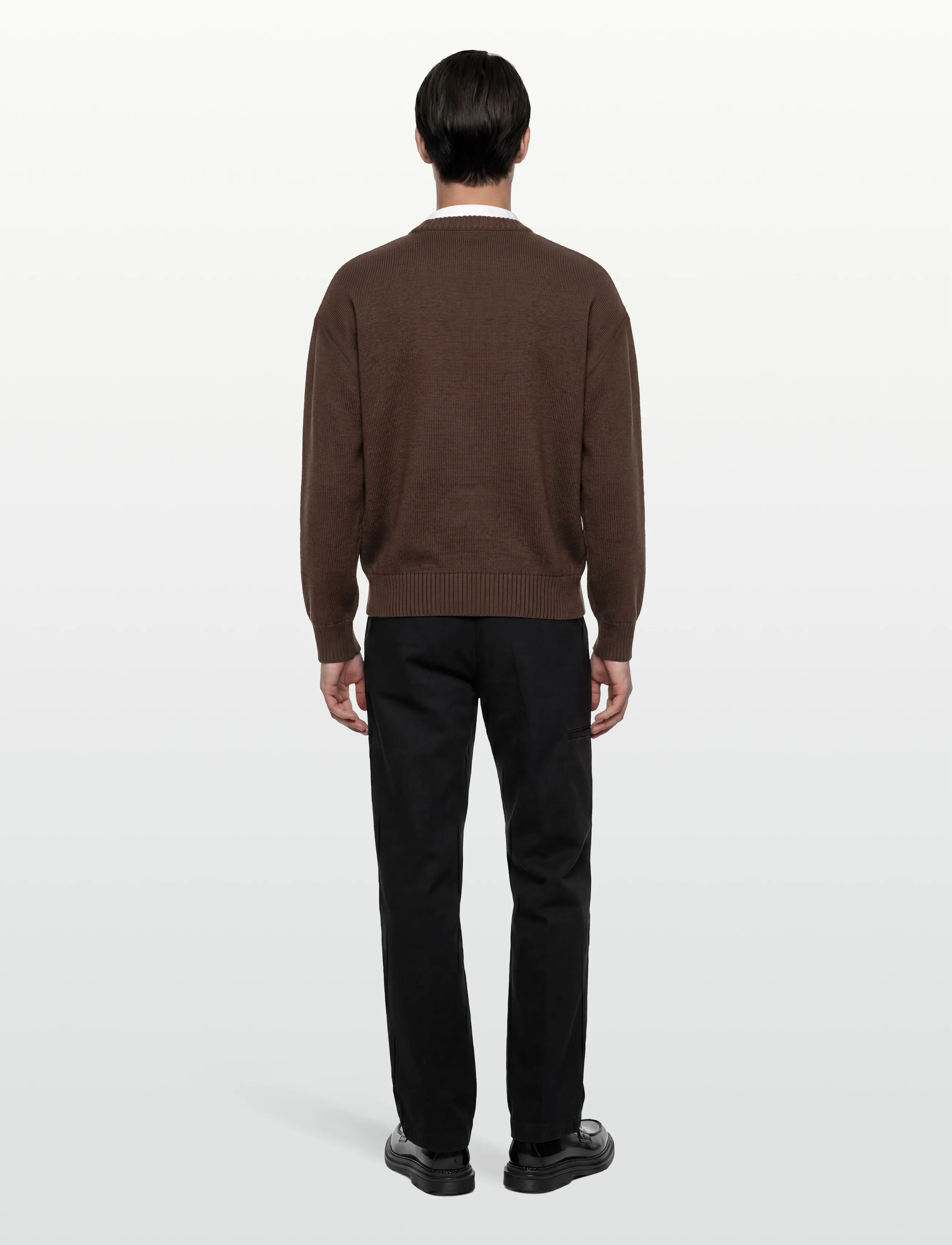 HUGO BLUE - San Casey-C1 - gebreide truien - dark brown - 4
