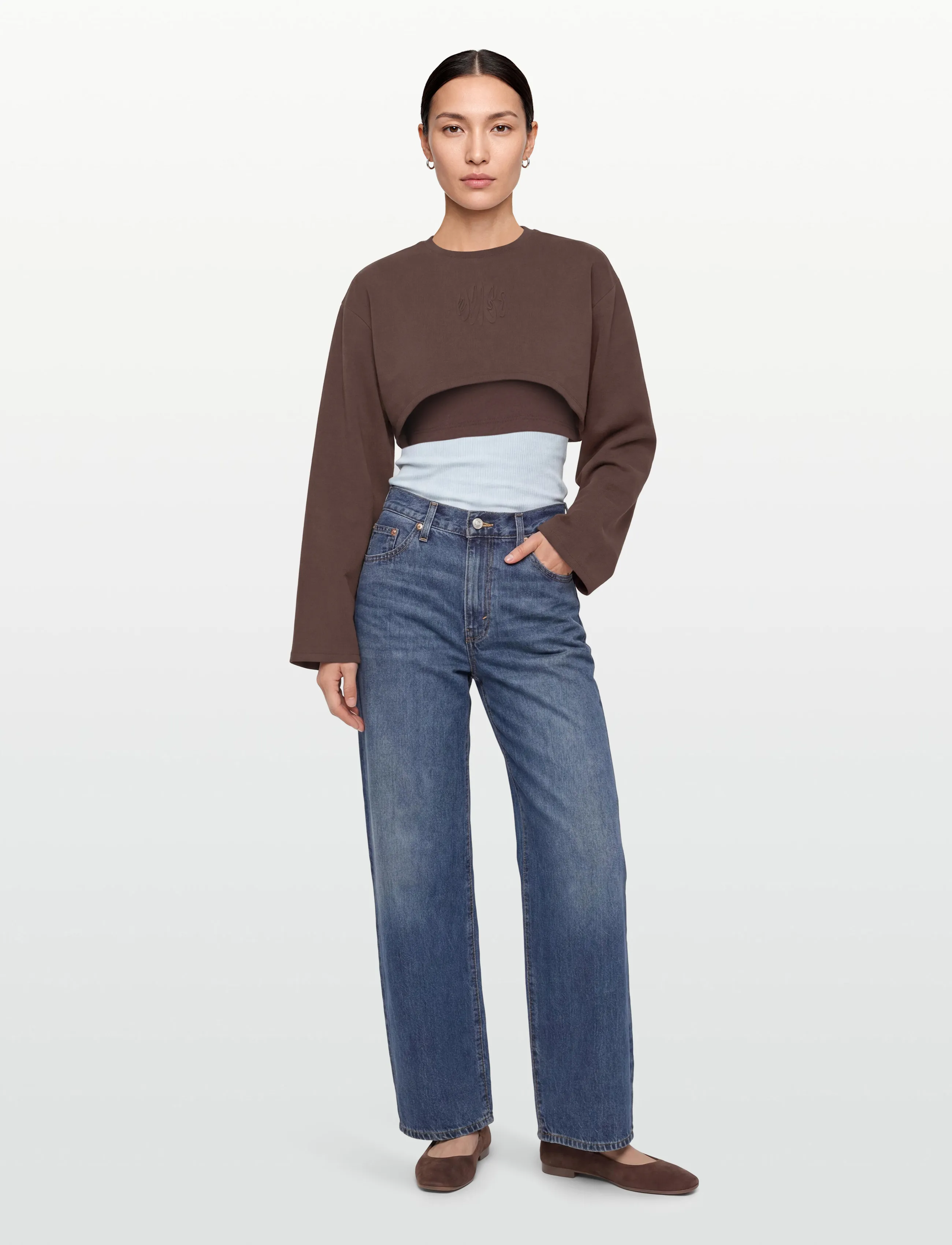 HUGO BLUE - Daleisy_B - crop tops - medium brown - 0