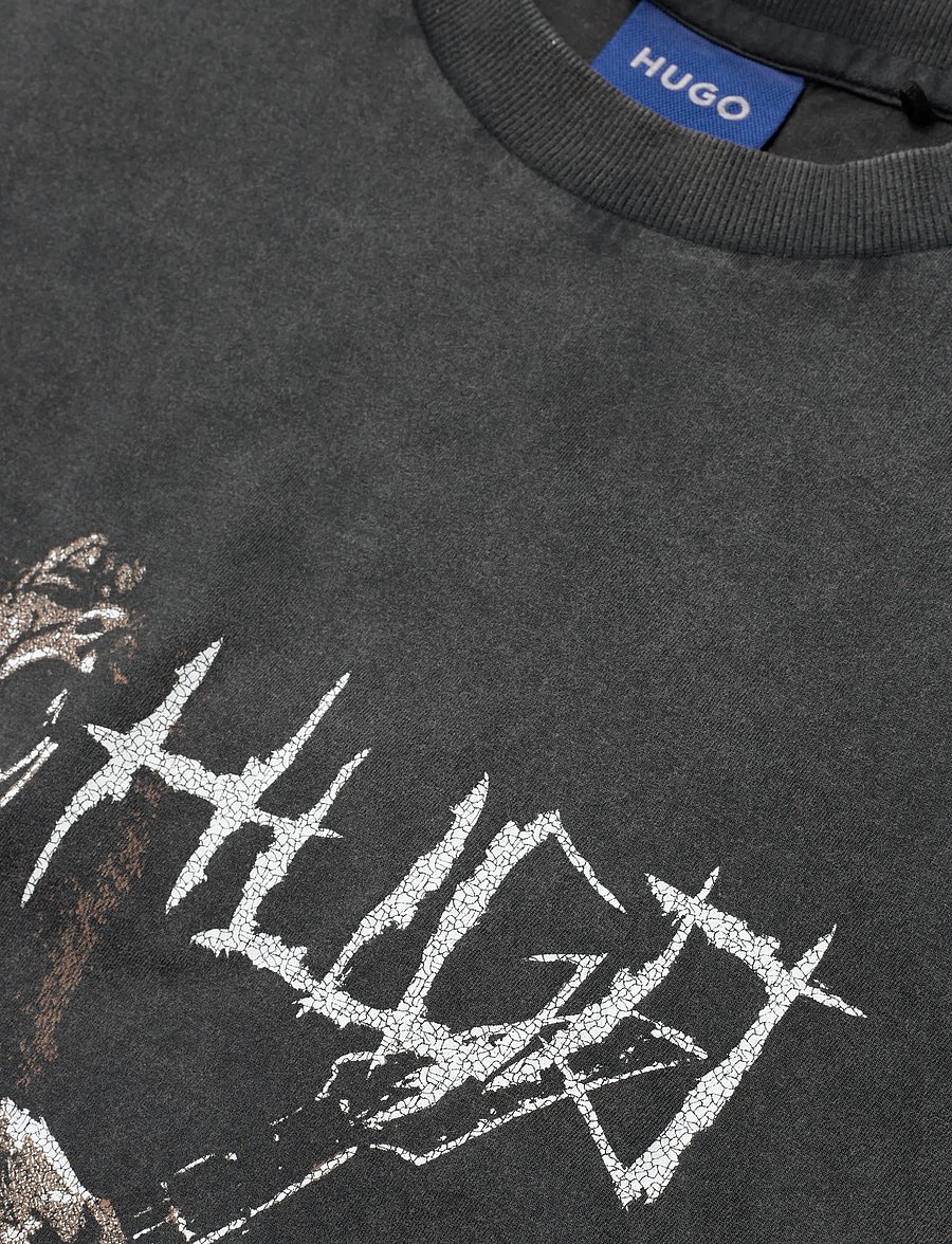 HUGO BLUE - Noctornix - kurzärmelige t-shirts - black - 5