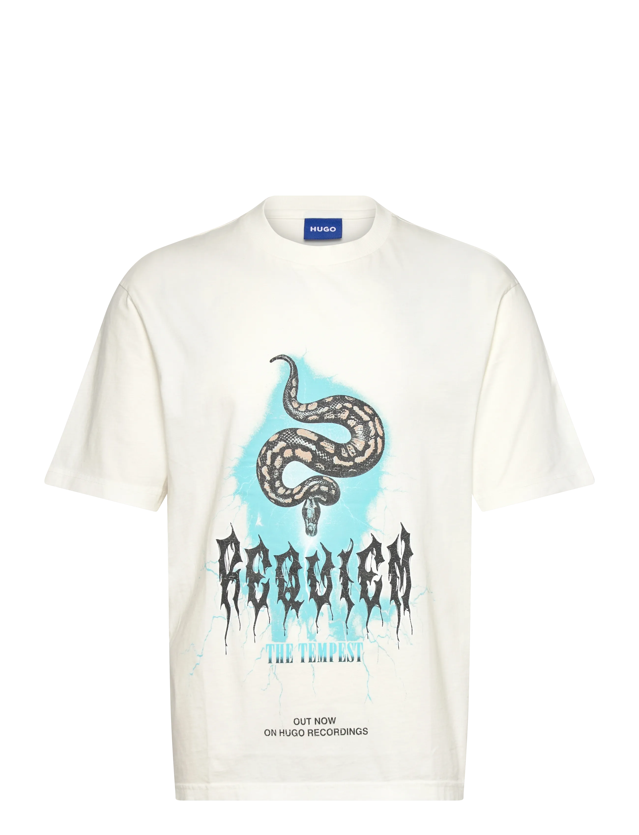 HUGO BLUE Noctornix, S, T-shirts, Creme - Short-sleeved, Männerswear