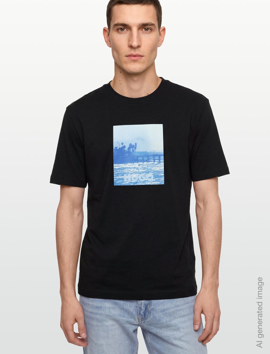 HUGO BLUE - Nierofix - kortærmede t-shirts - black - 3