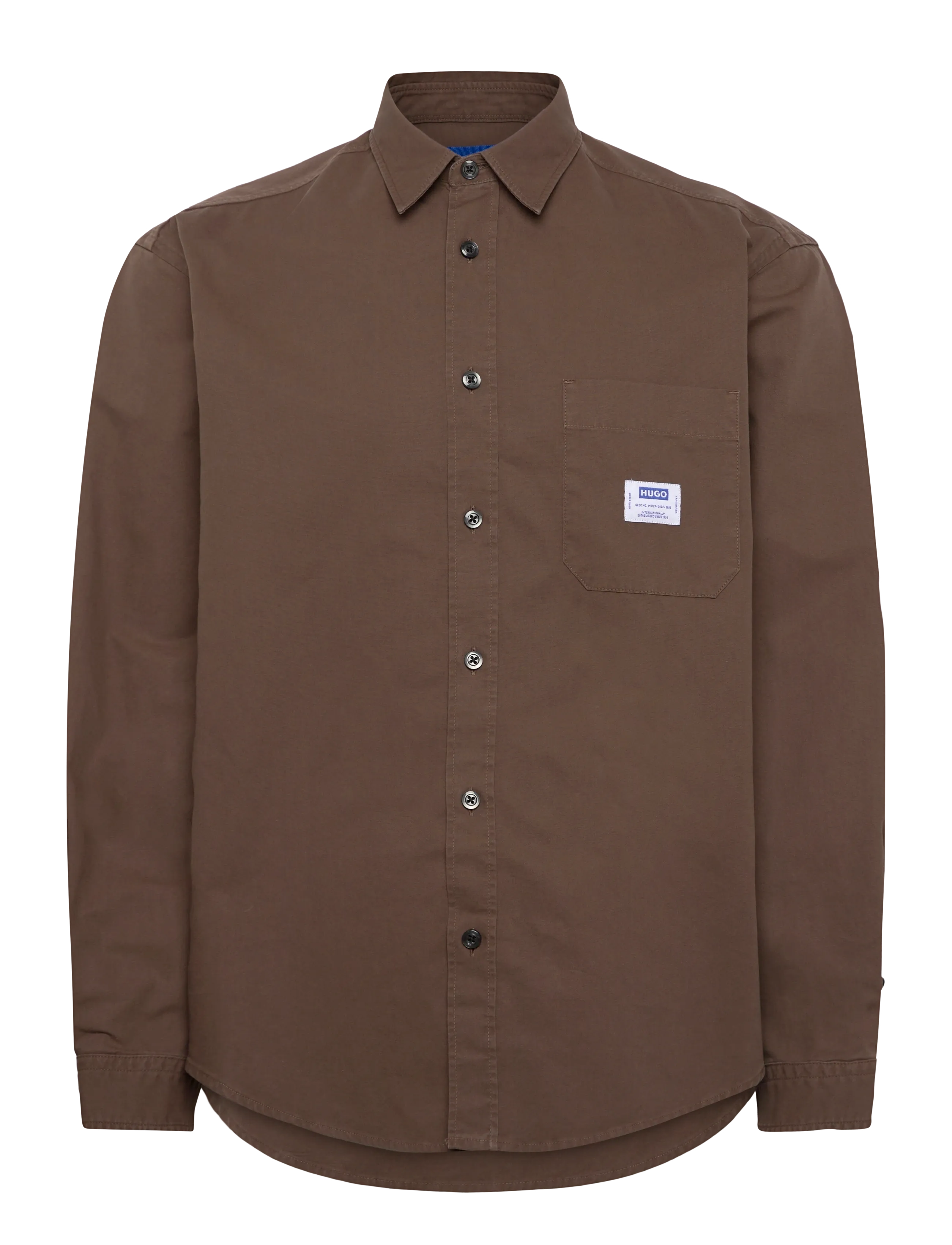 HUGO BLUE Ebalto - Skjorter - DARK BROWN / brown