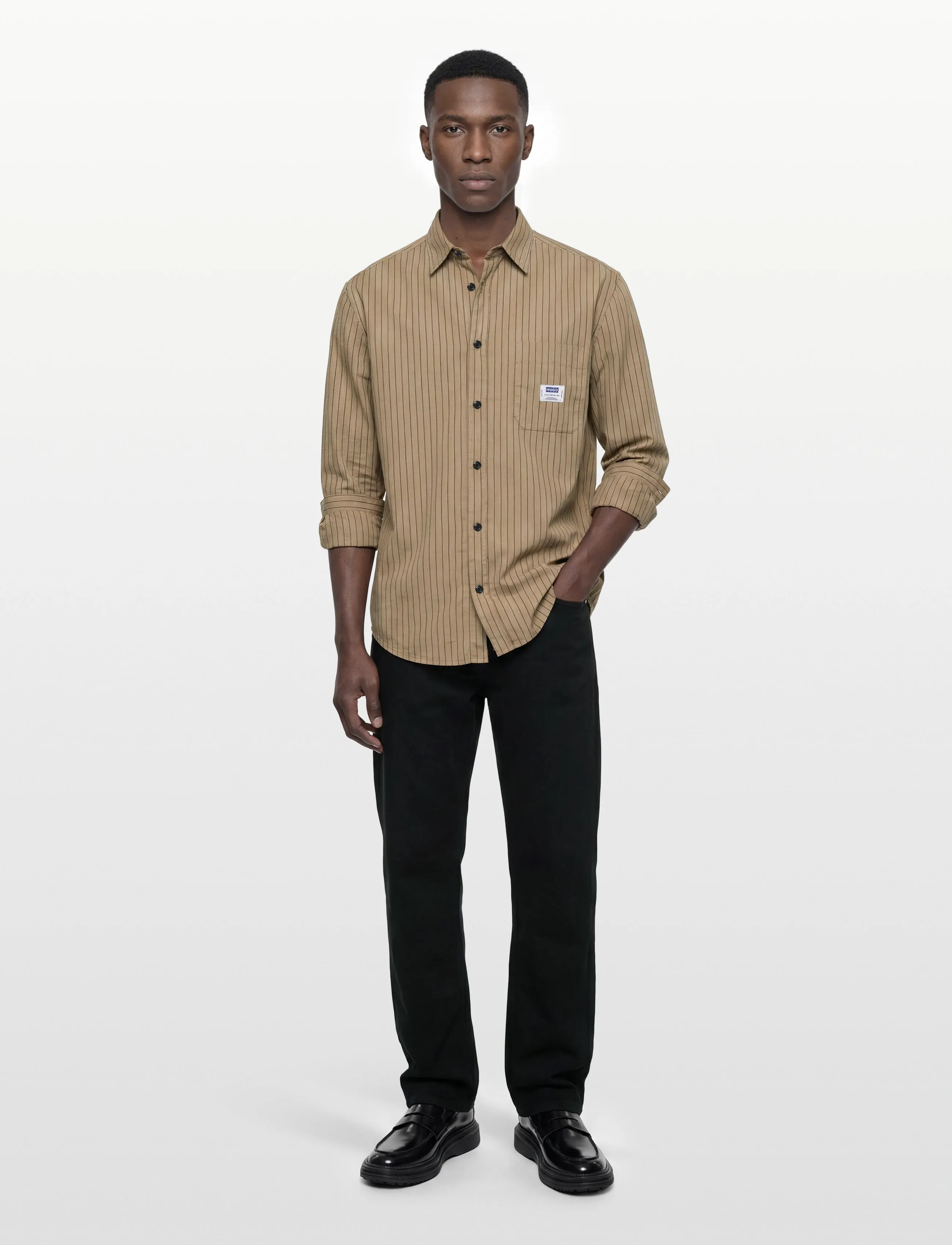 HUGO BLUE Ebalto - Skjorter - MEDIUM BEIGE / beige