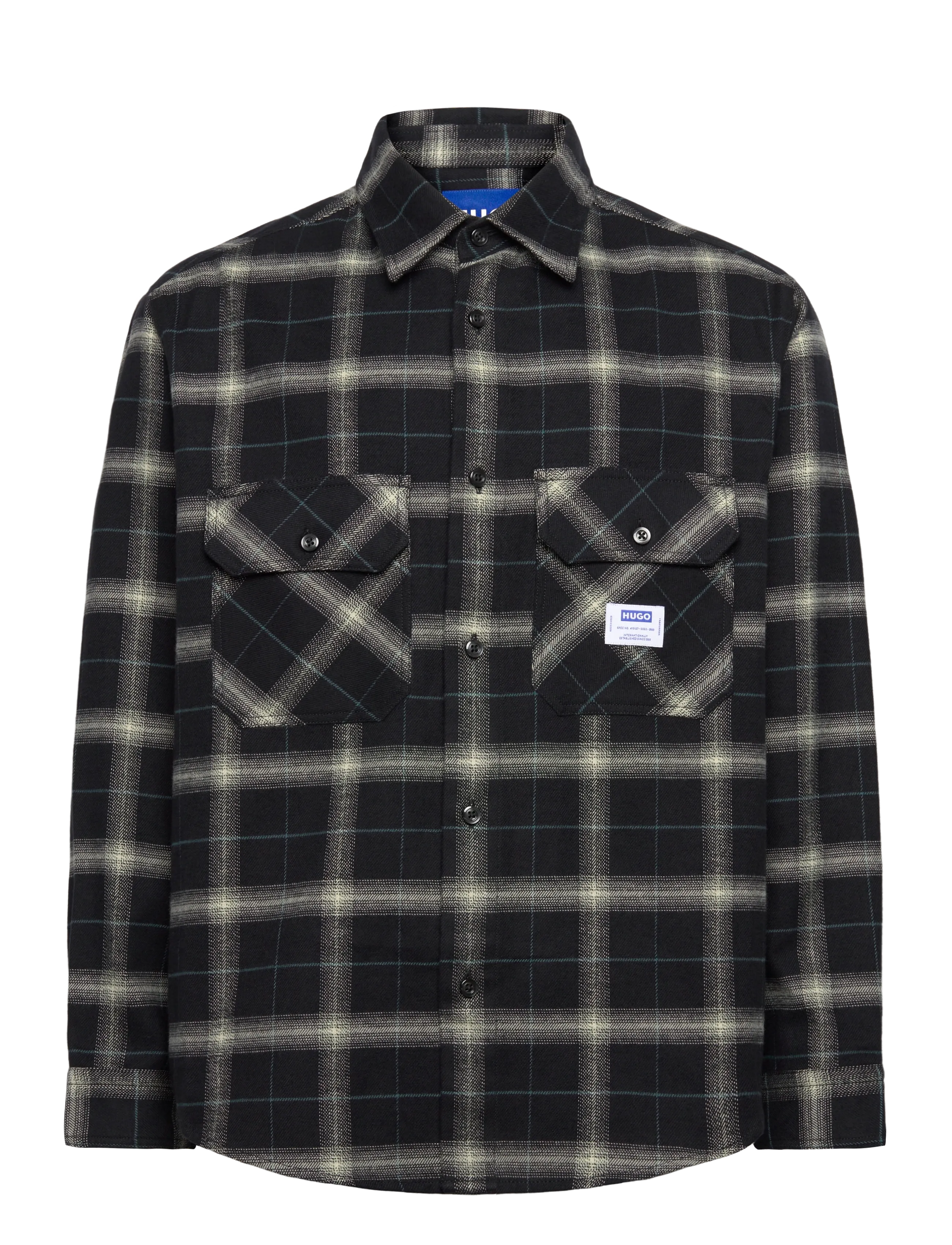 HUGO BLUE Ebolt - Flanellskjortor - BLACK / black