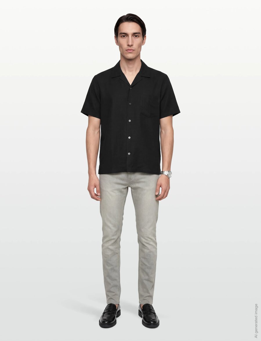 HUGO BLUE - Ash - kitsad teksad - medium grey - 0
