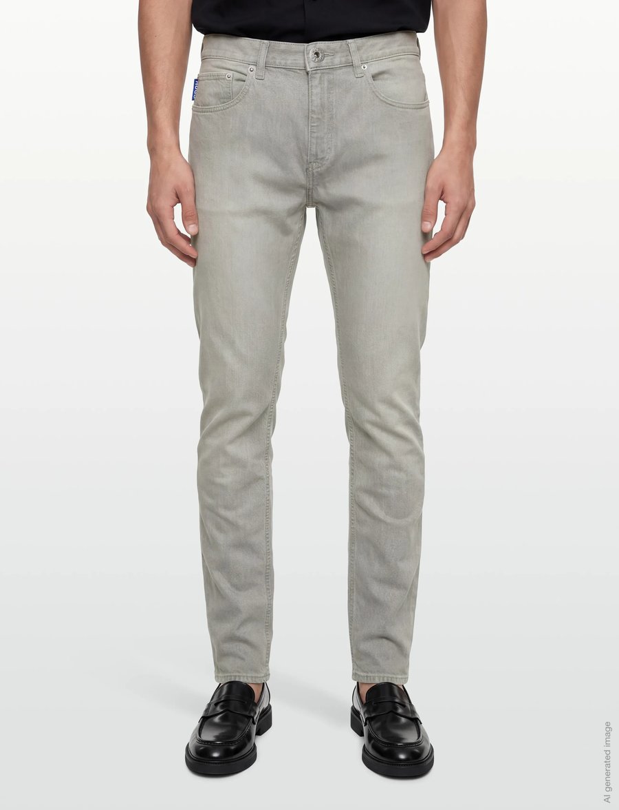 HUGO BLUE - Ash - kitsad teksad - medium grey - 3