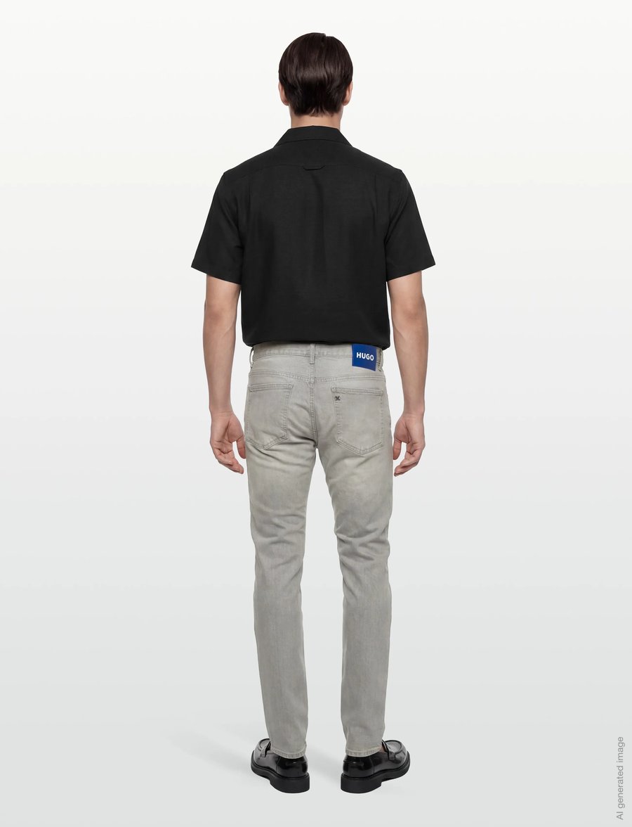 HUGO BLUE - Ash - kitsad teksad - medium grey - 4