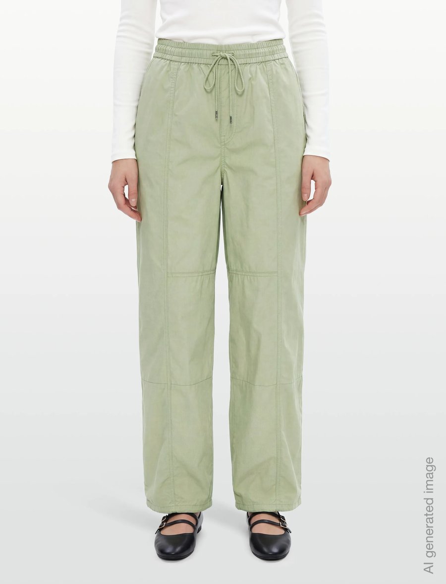 HUGO BLUE - Hutanda-1-W_B - hosen mit weitem bein - light/pastel green - 4