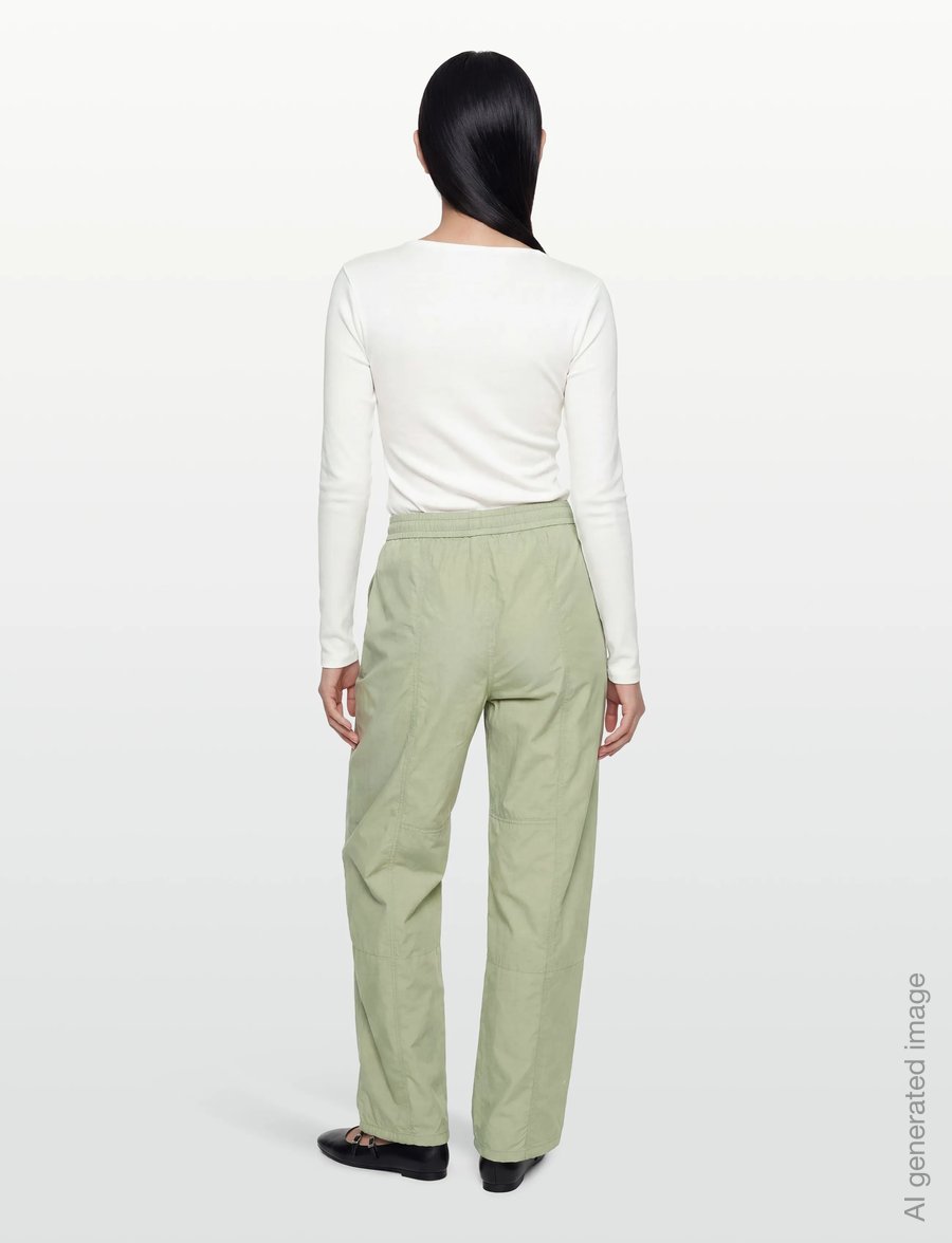 HUGO BLUE - Hutanda-1-W_B - hosen mit weitem bein - light/pastel green - 5