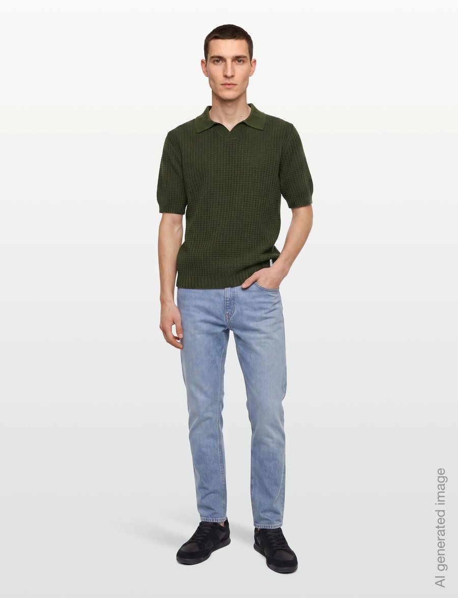 HUGO BLUE - Spero - geweven polo's - open green - 0