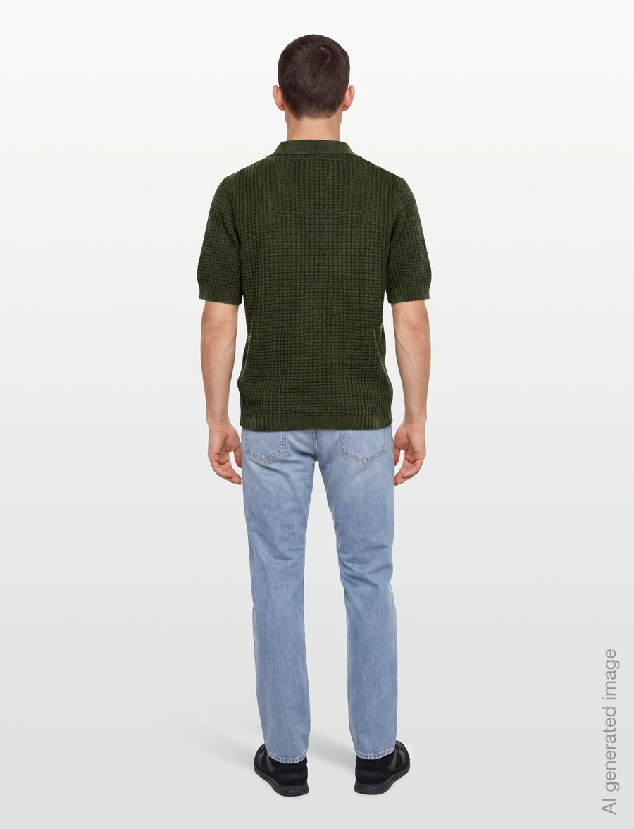 HUGO BLUE - Spero - geweven polo's - open green - 4