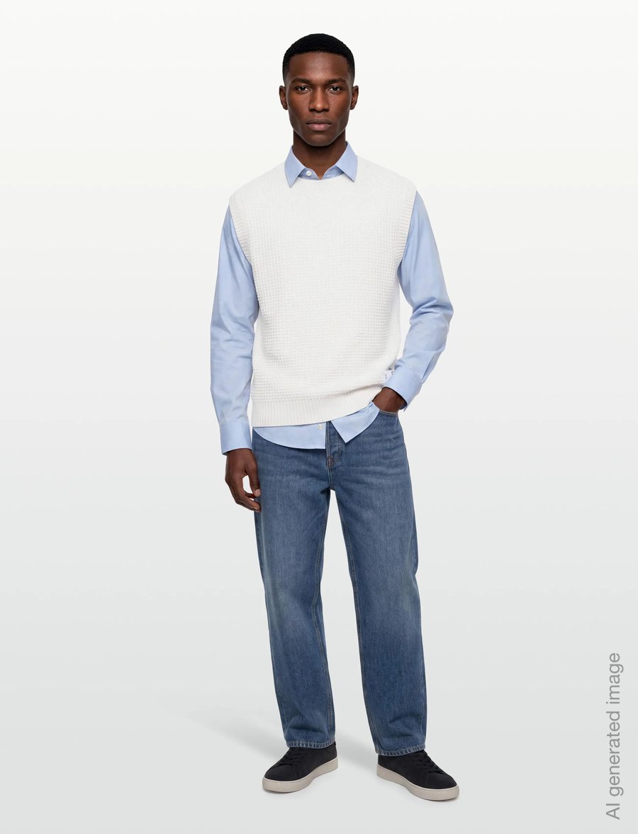 HUGO BLUE - Spuro - strickwesten - open white - 0
