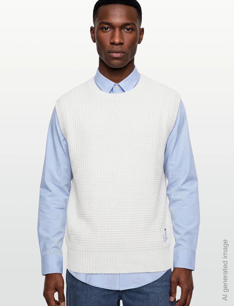 HUGO BLUE - Spuro - strickwesten - open white - 5