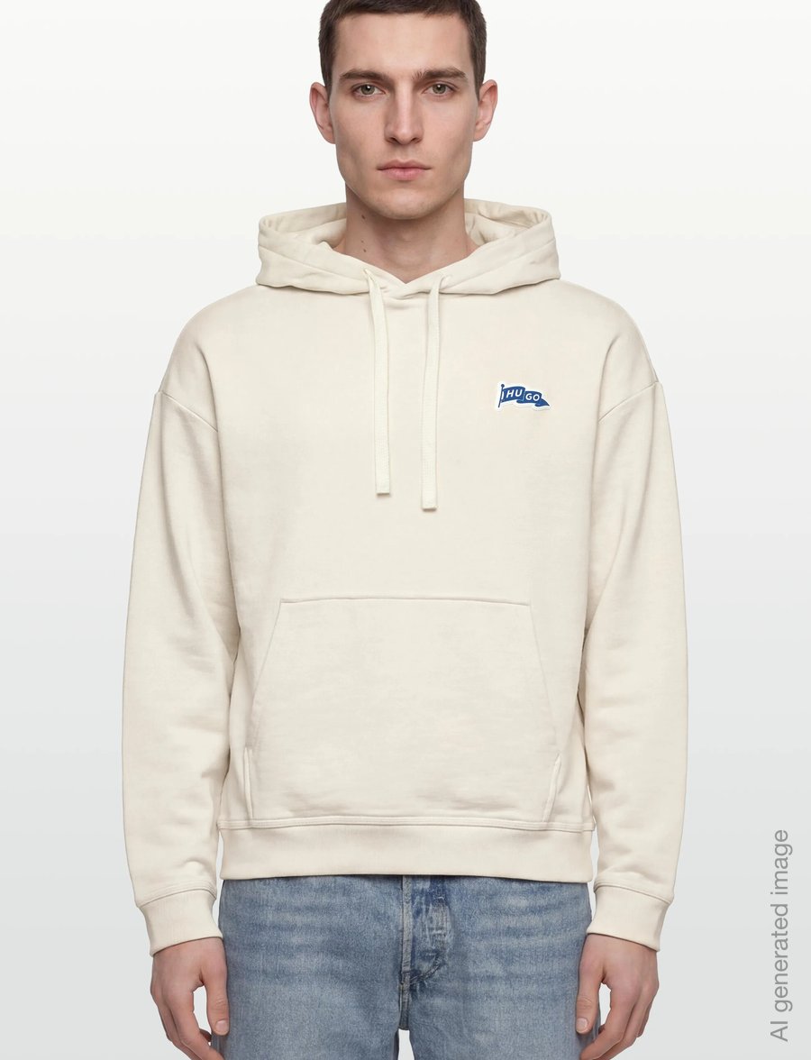 HUGO BLUE - Nohahood - hættetrøjer - open white - 3