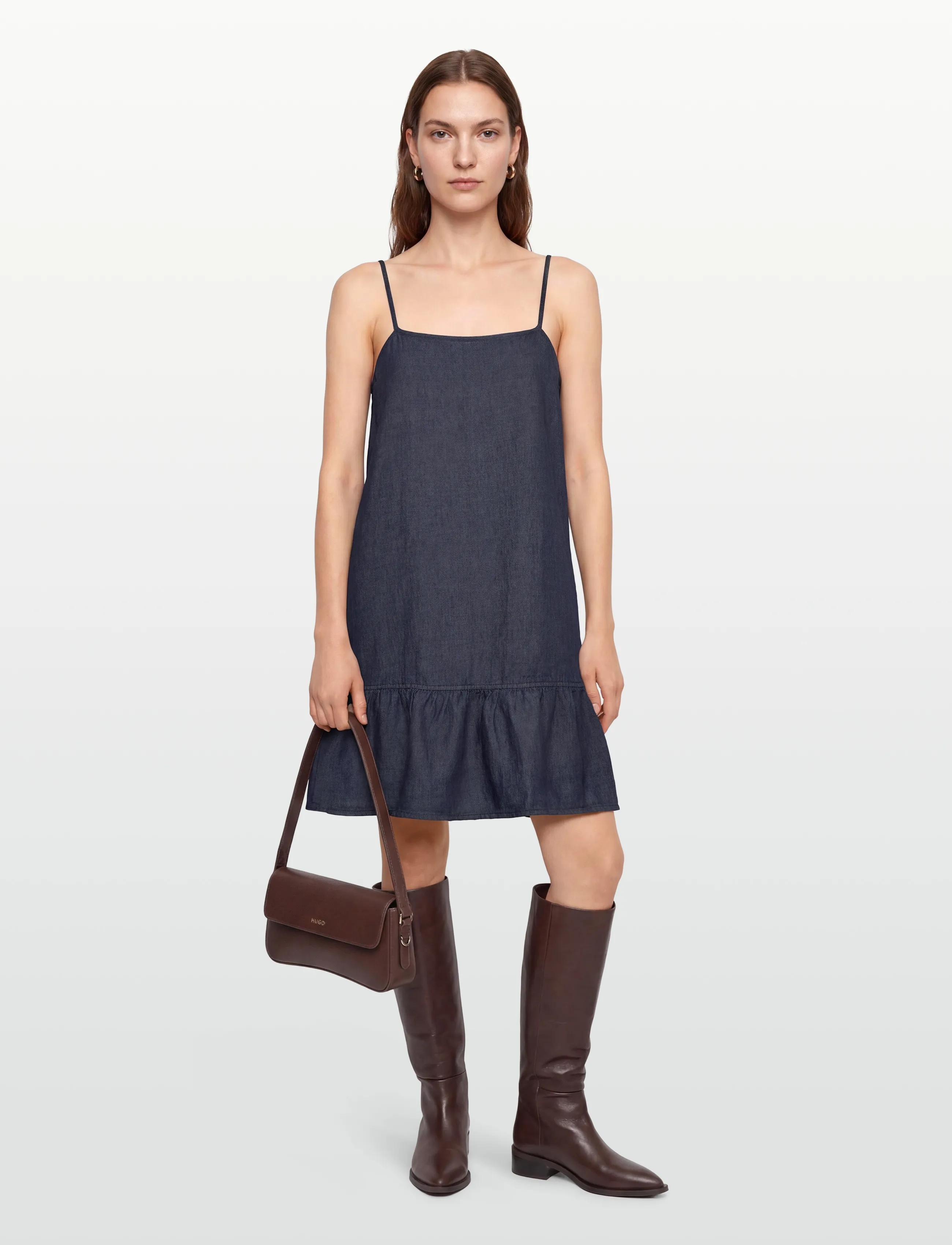 HUGO BLUE Kabati-1_B, 38, Dresses, Marineblau - Short Dress, Frauen