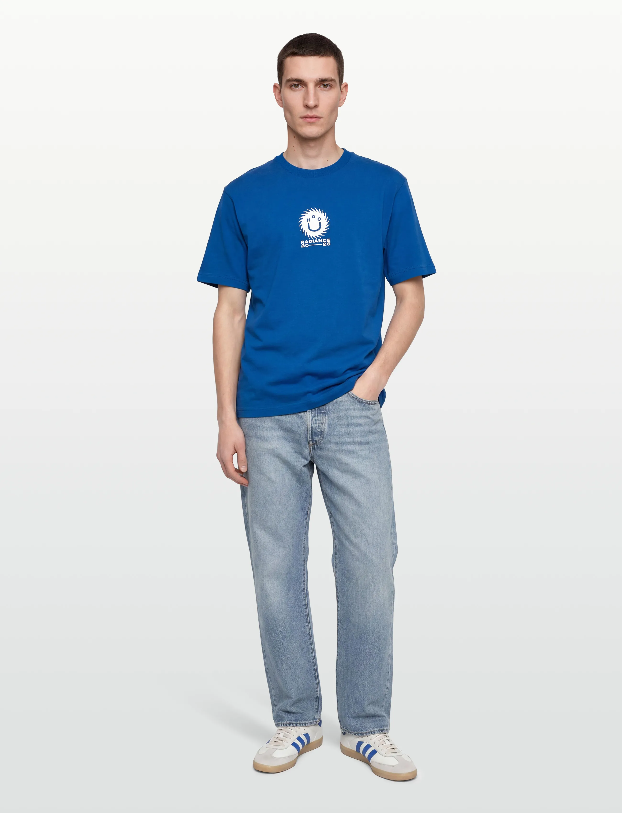 HUGO BLUE Nunarix - T-shirts - OPEN BLUE / blue