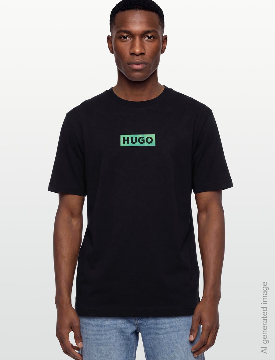 HUGO BLUE - Nufotee - kurzärmelige t-shirts - black - 3