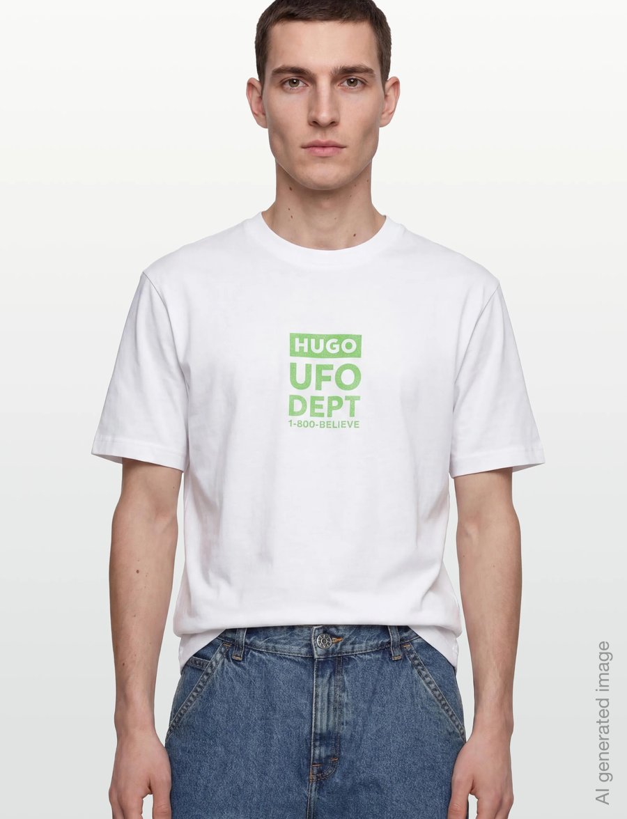 HUGO BLUE - Nufotee - stutterma bolir - white - 3