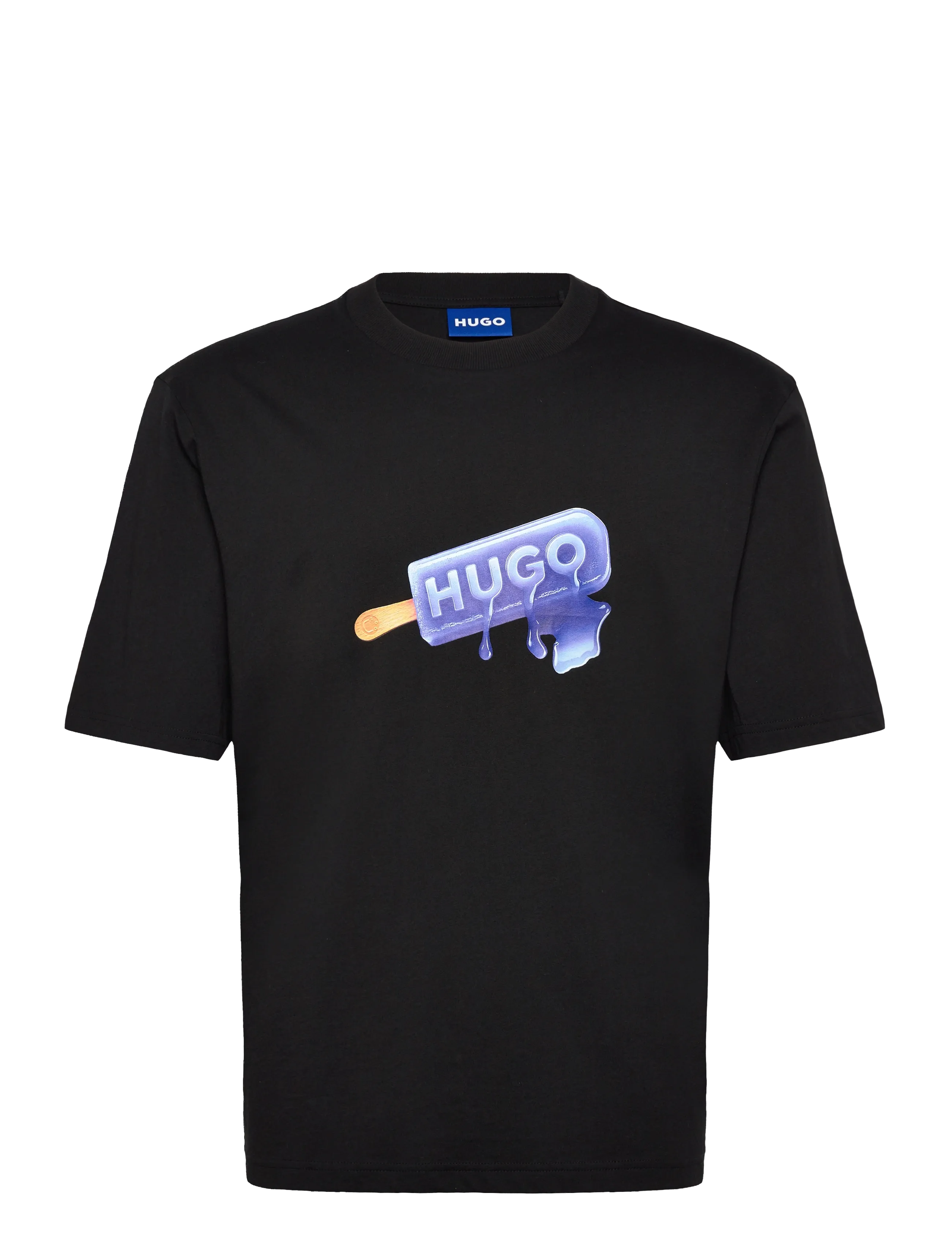 HUGO BLUE Noglasy - T-Shirts - BLACK / black