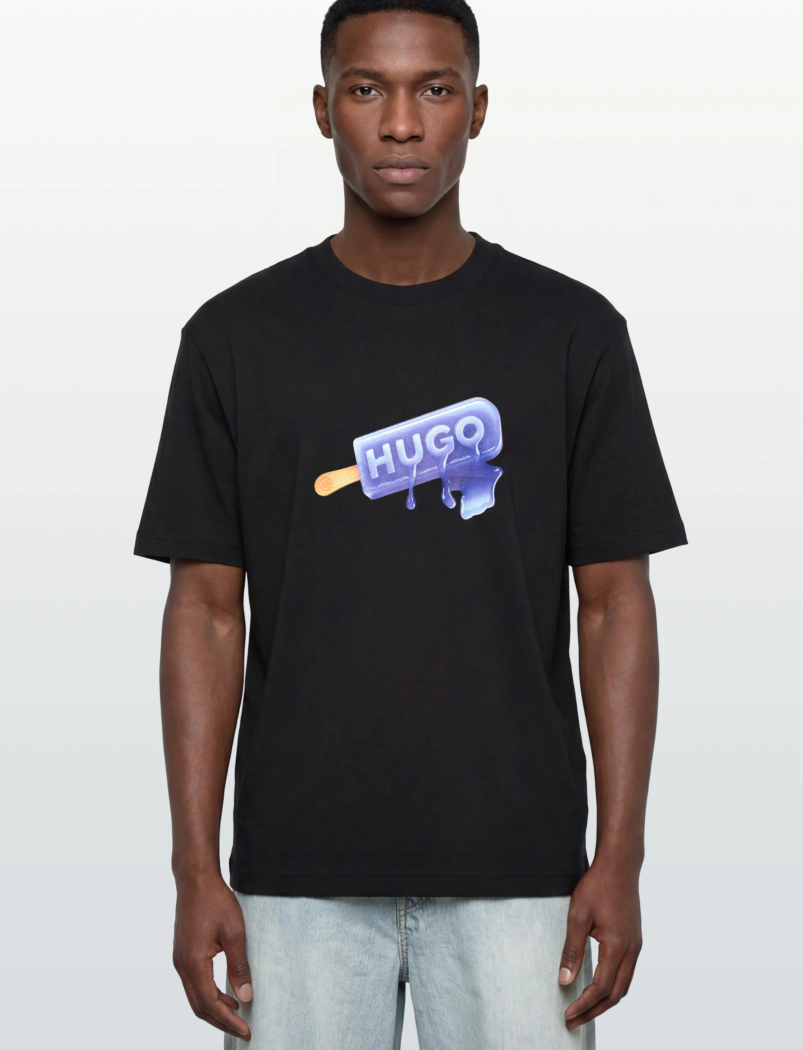 HUGO BLUE - Noglasy - short-sleeved t-shirts - black - 3