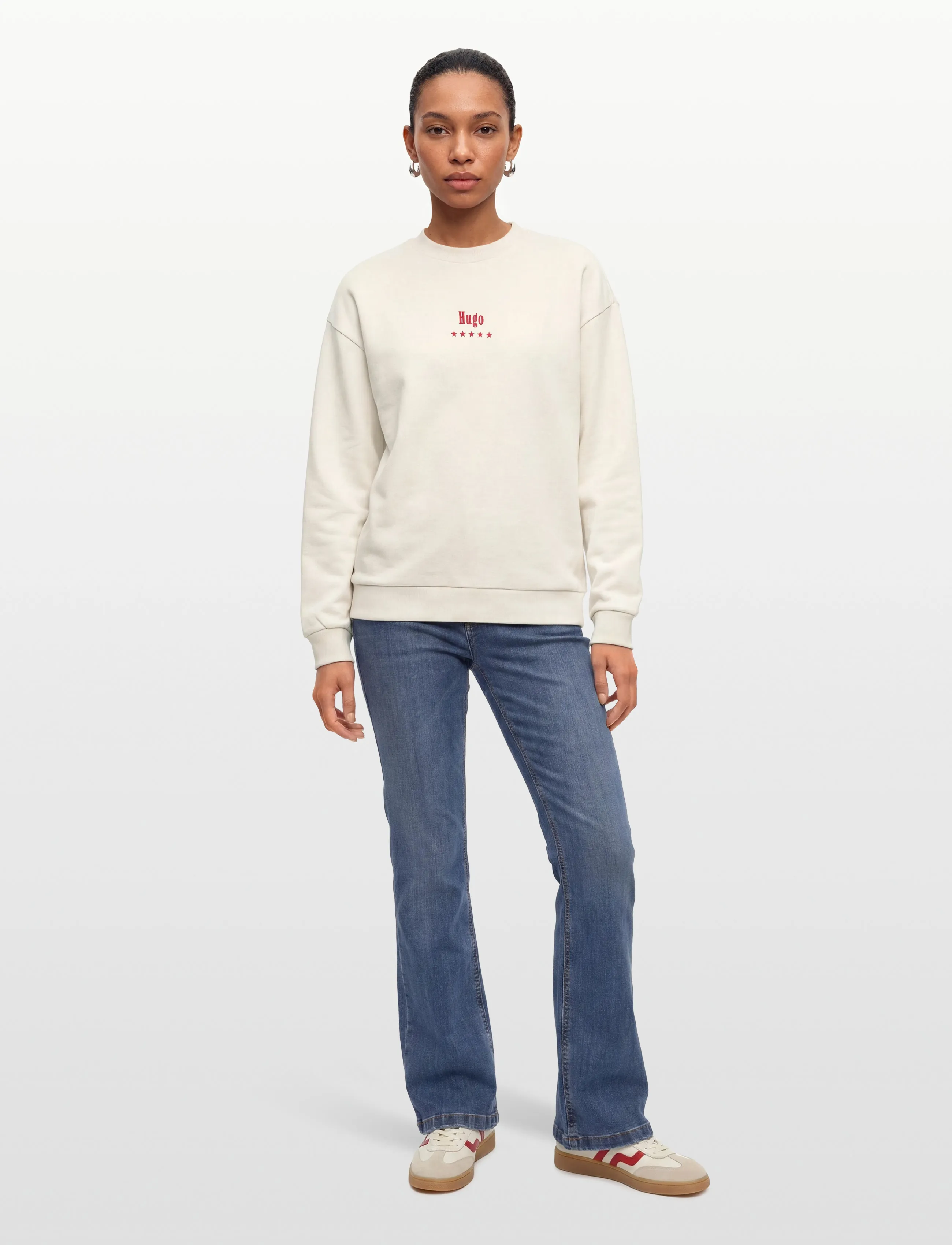 HUGO BLUE Nucavex, XL, Cream, Sweatshirts & Hættetrøjer > Sweatshirts, Herre