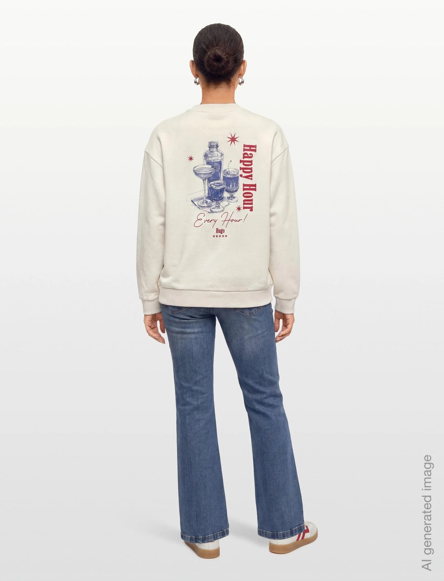 HUGO BLUE - Nucavex - sweatshirts - open white - 4