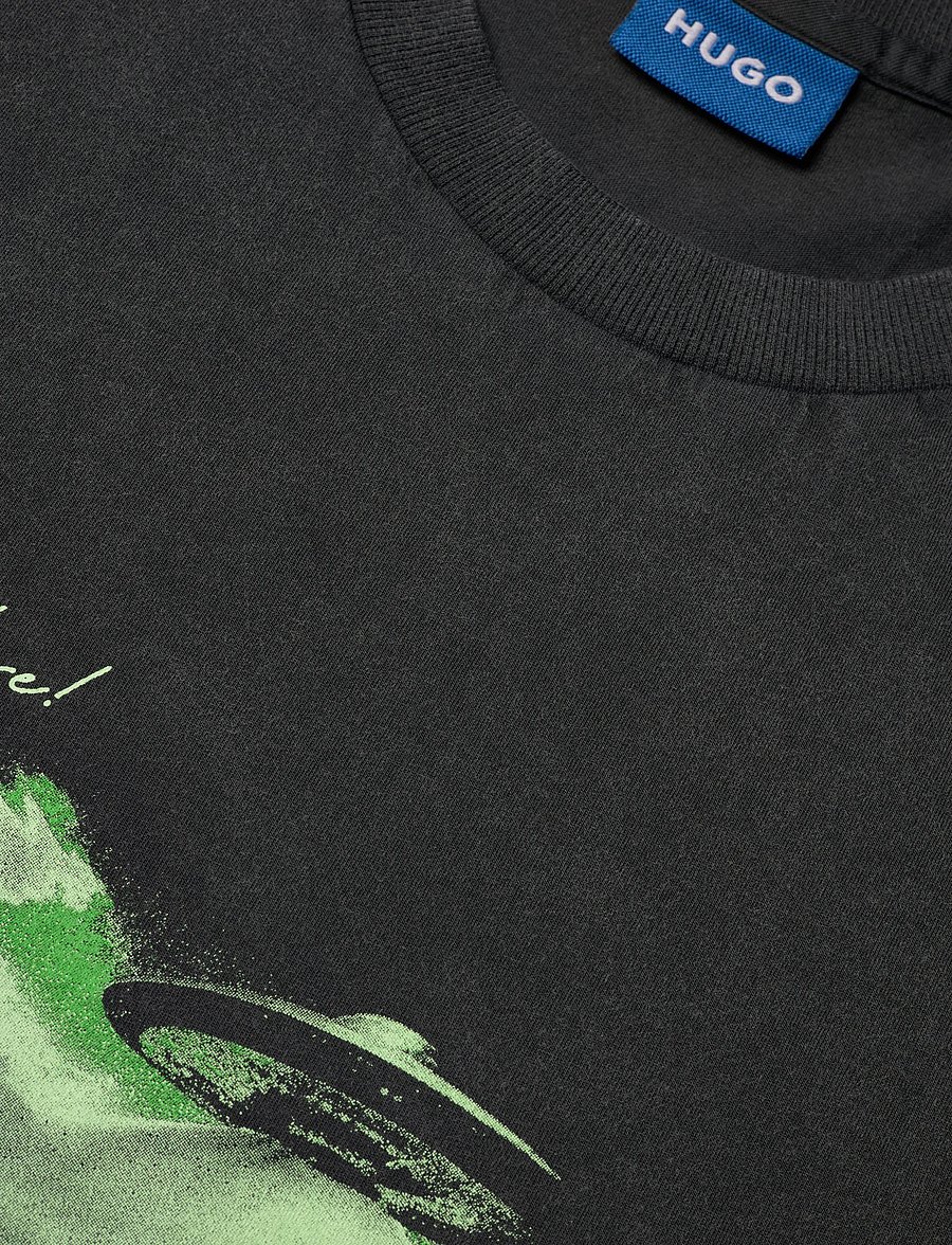 HUGO BLUE - Nextralio - short-sleeved t-shirts - black - 5
