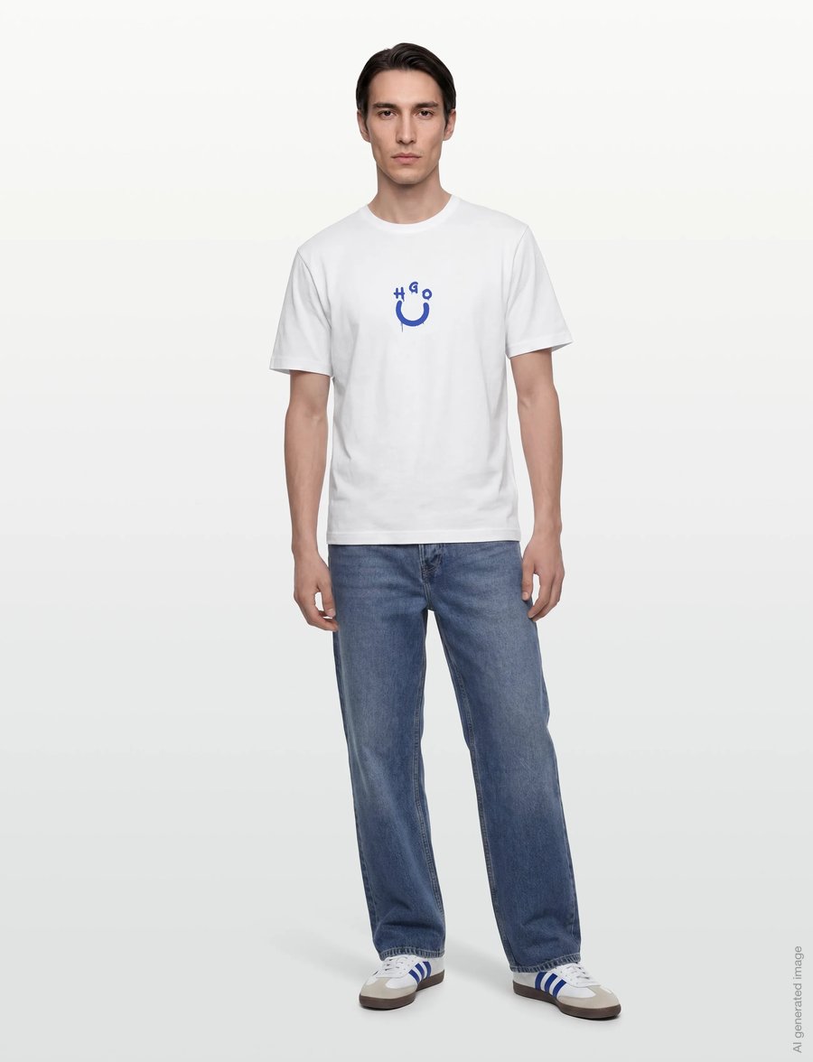 HUGO BLUE - Norizom - stutterma bolir - white - 0