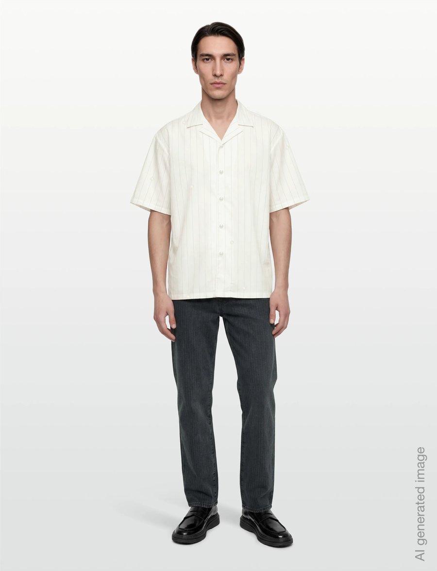 HUGO BLUE - Eligino - striped shirts - open white - 0