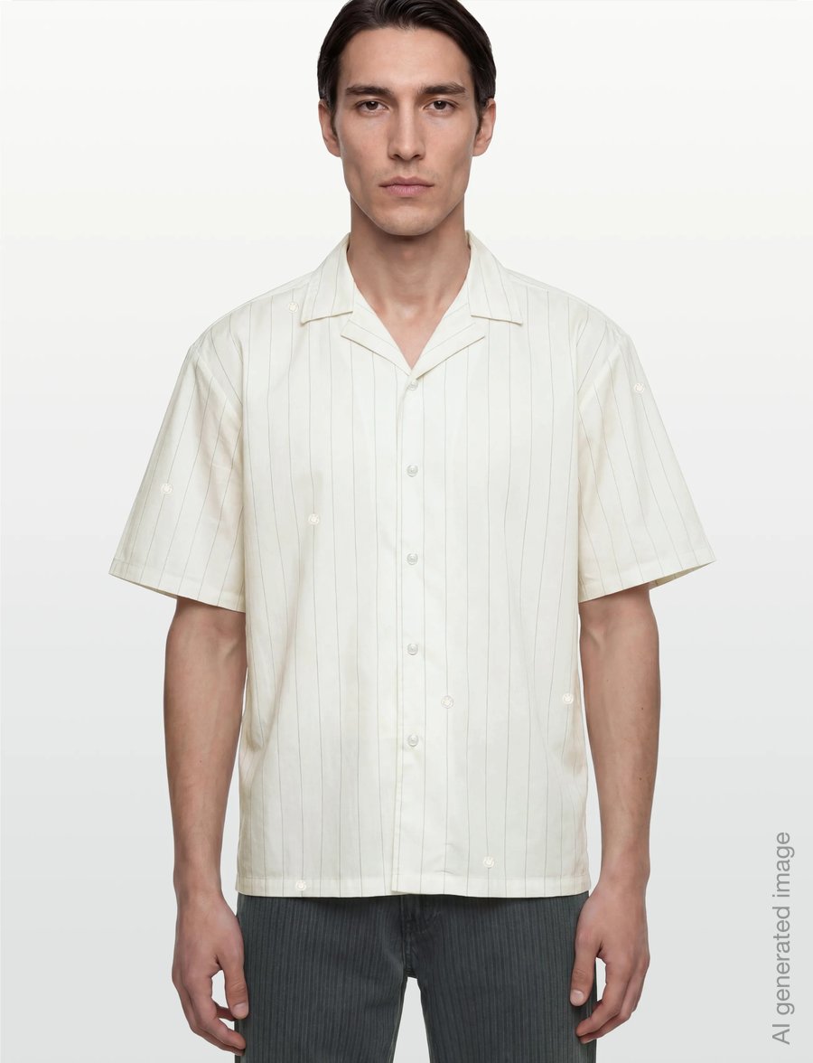HUGO BLUE - Eligino - striped shirts - open white - 3
