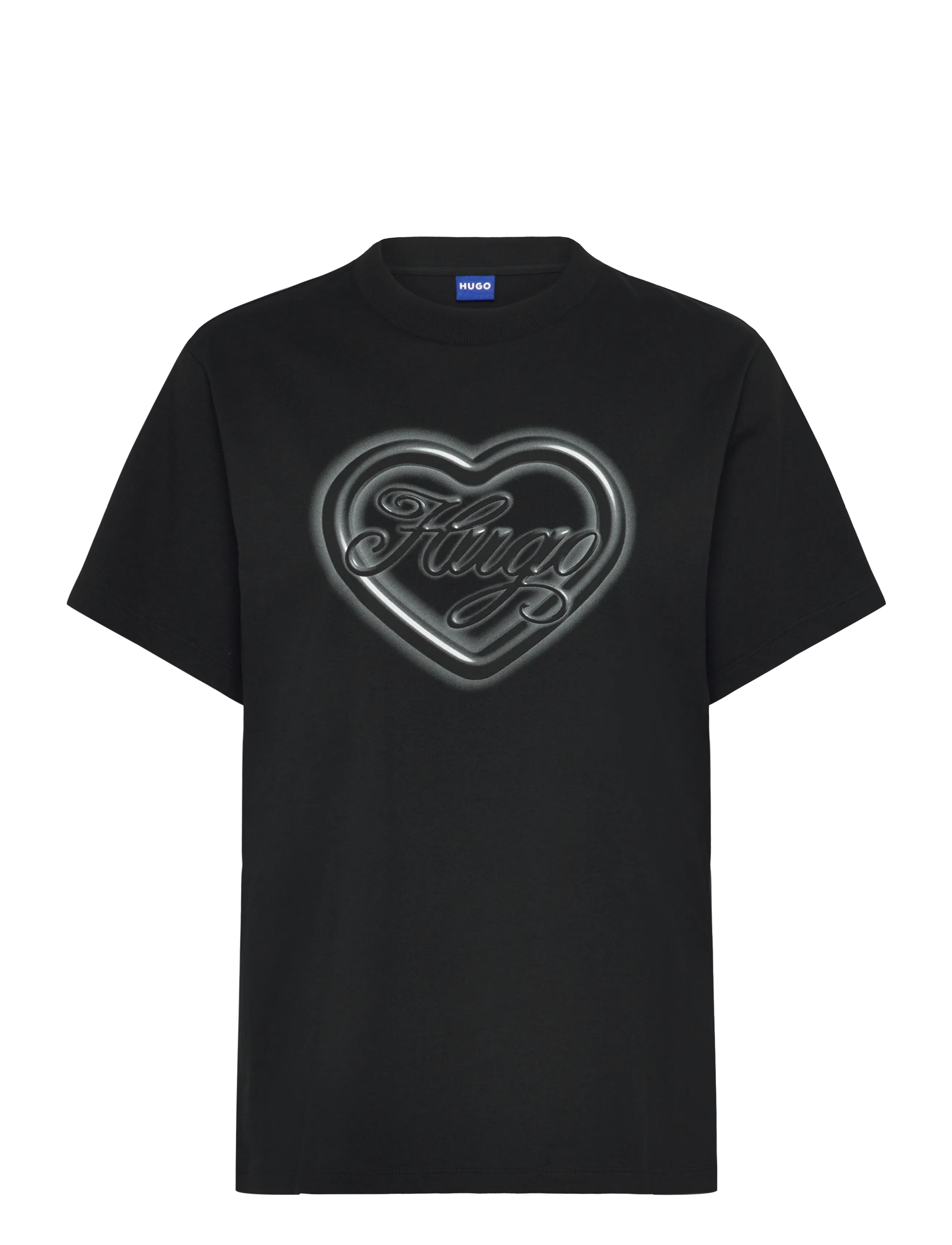 HUGO BLUE Vintage Tee_B_8 - Riided - BLACK / black