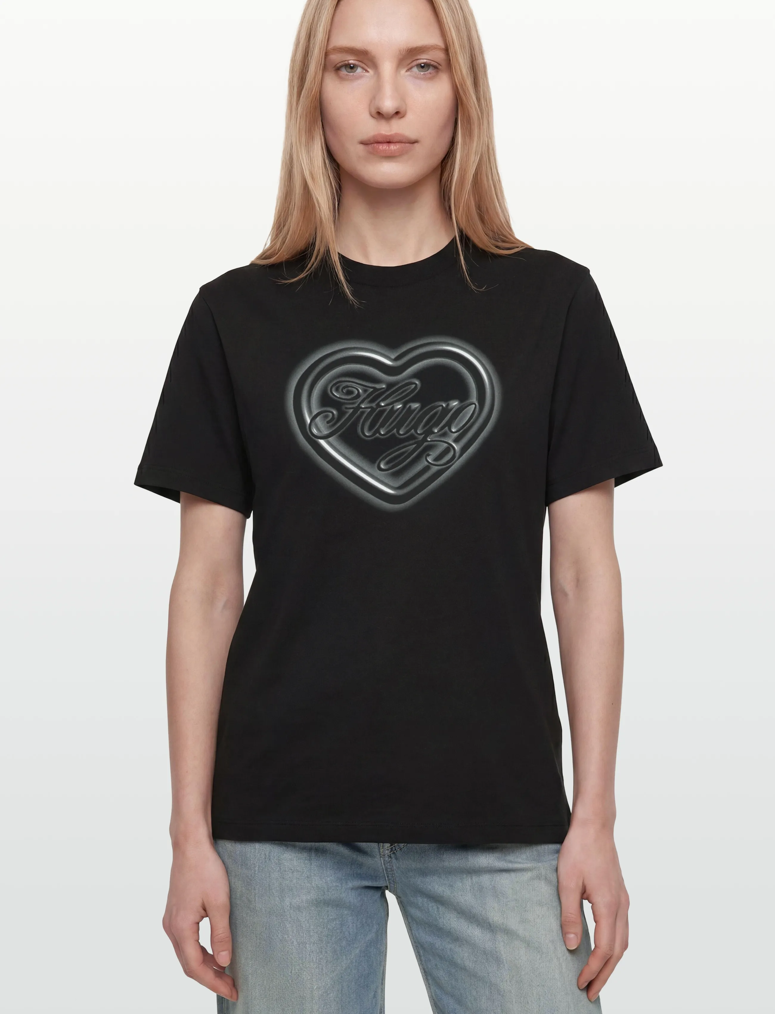 HUGO BLUE - Vintage Tee_B_8 - laveste priser - black - 3